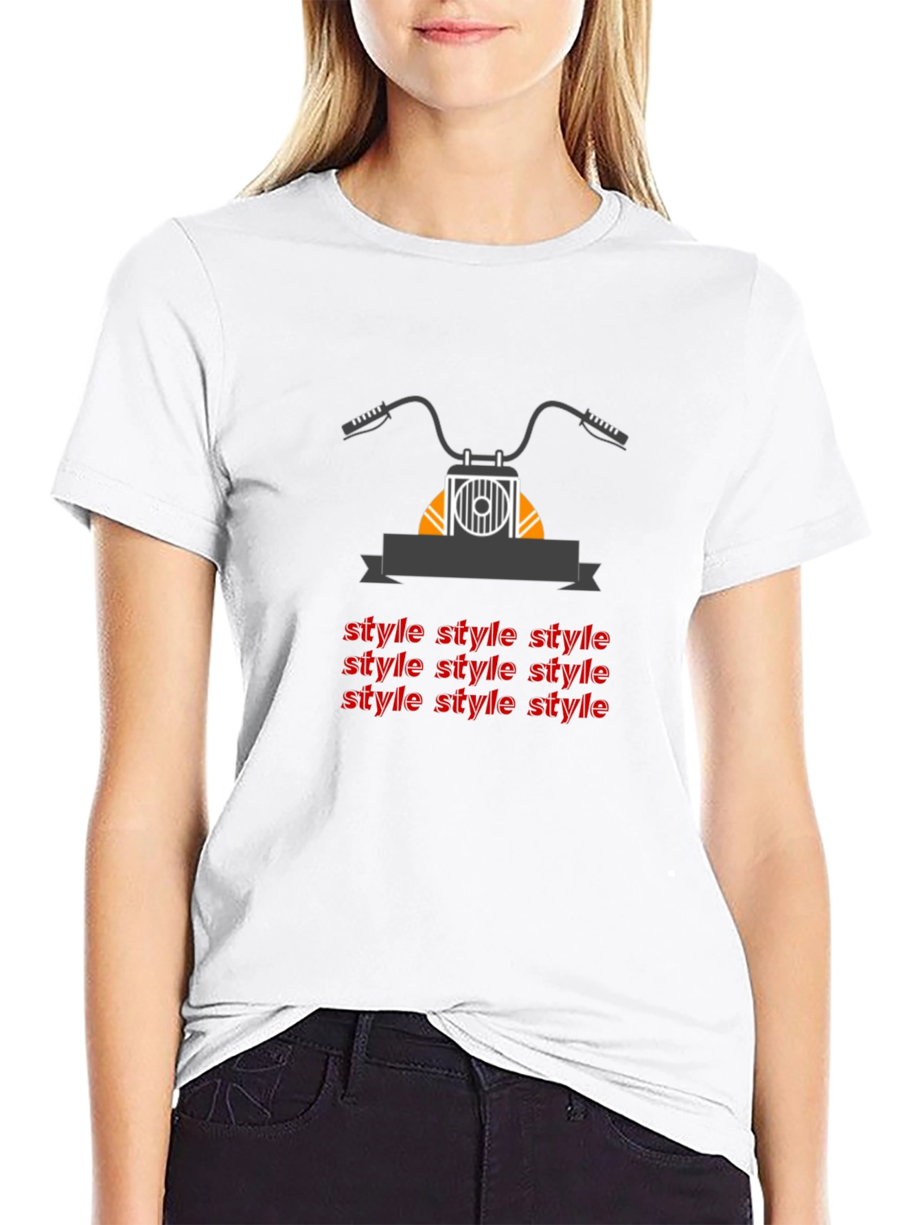 Black Motorcycle Style Graphic Tee - Black view 9