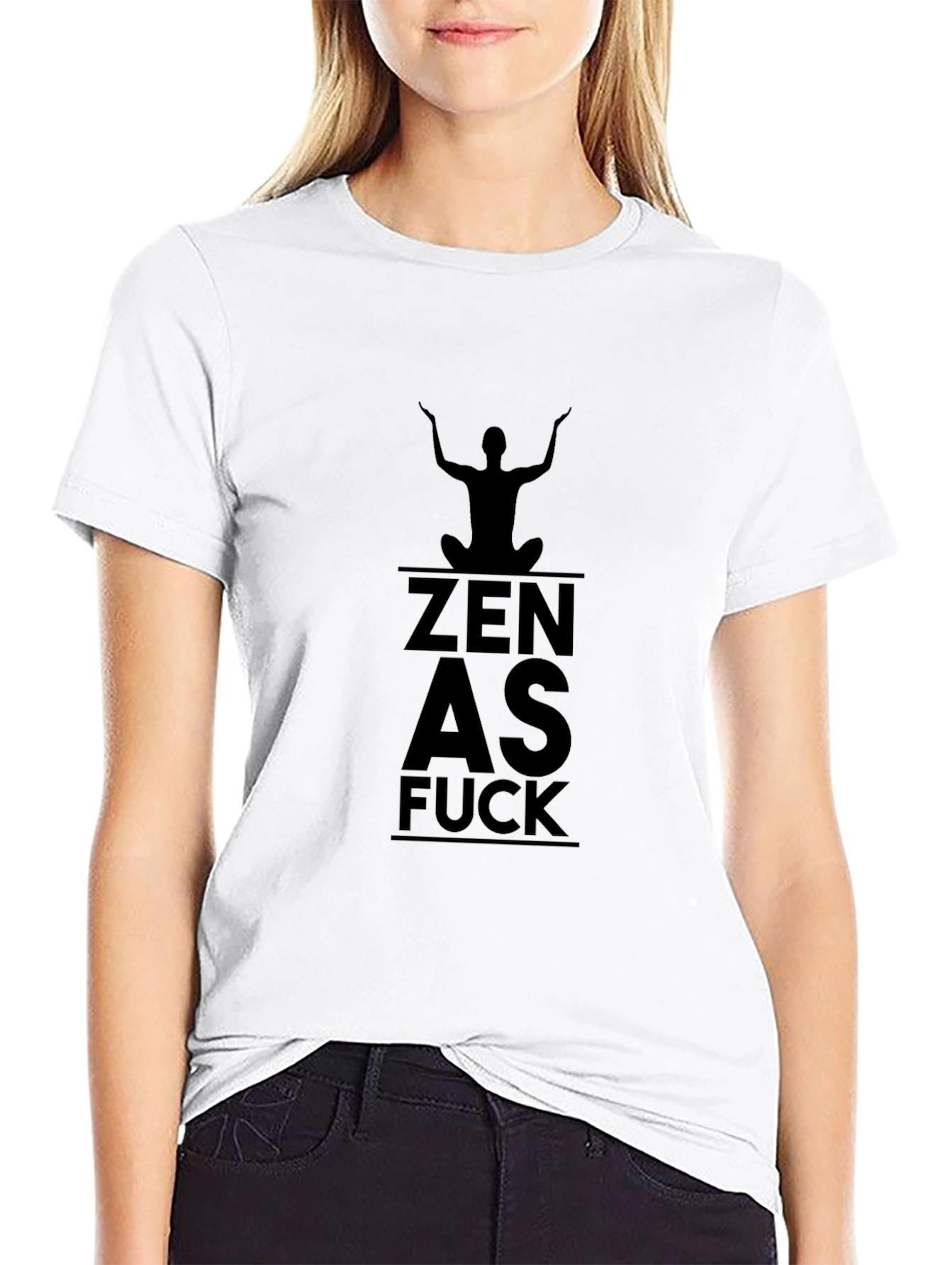 Black Zen As F*ck Black T-Shirt view 9