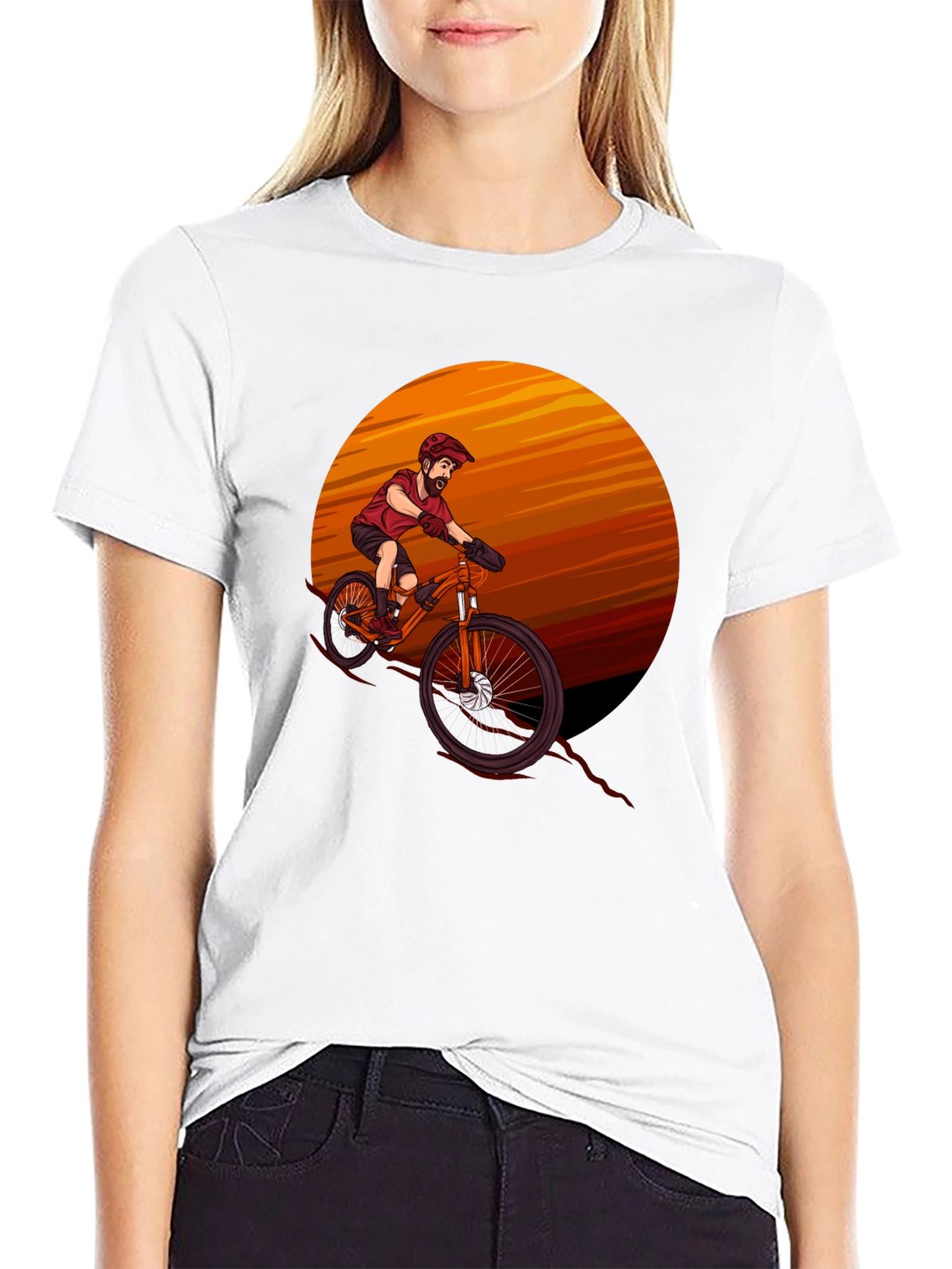 Black Mountain Bike Graphic Tee - Adventure Ready view 9