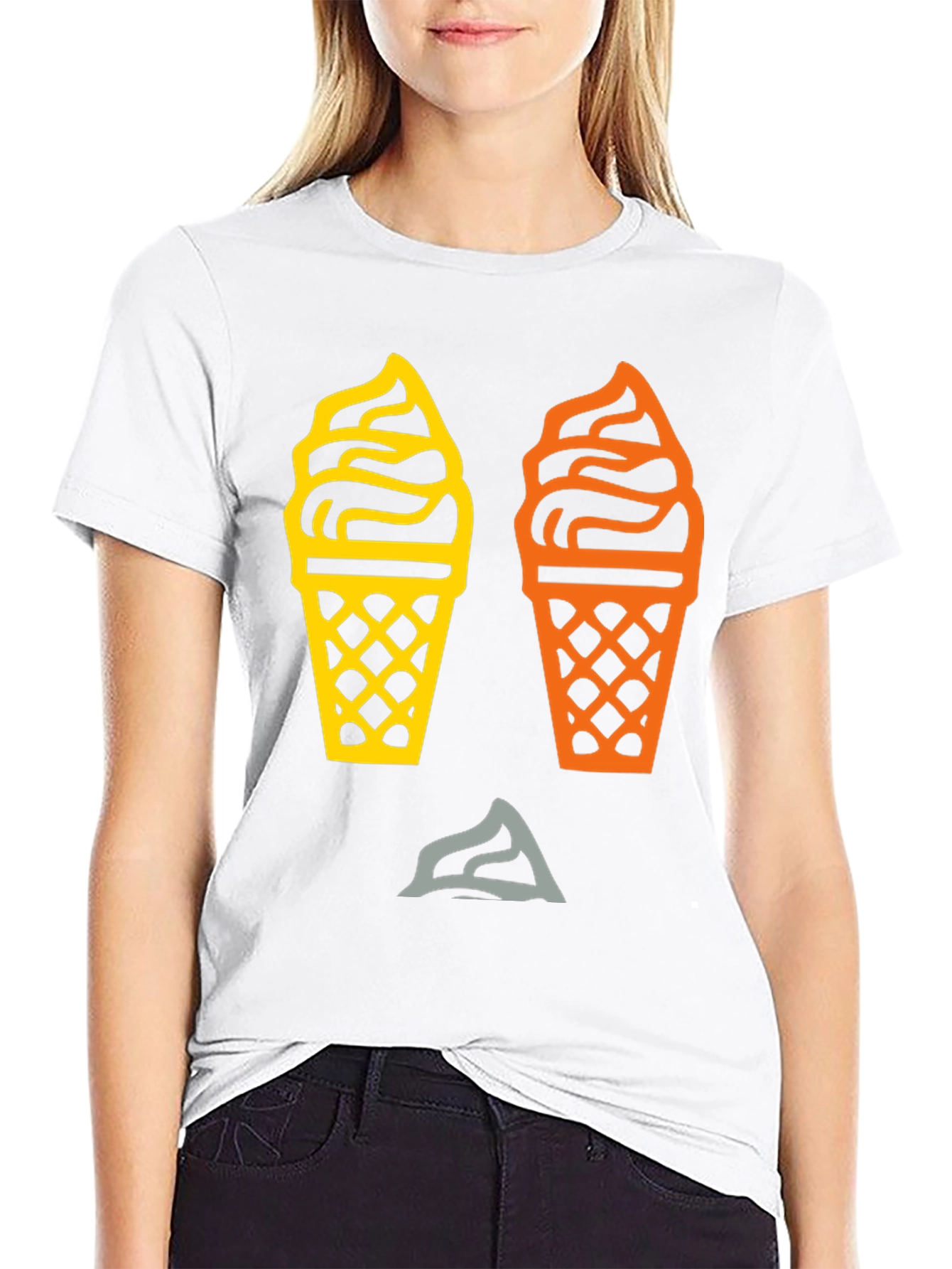 Black Ice Cream Graphic Tee - Sweet Summer Style view 9