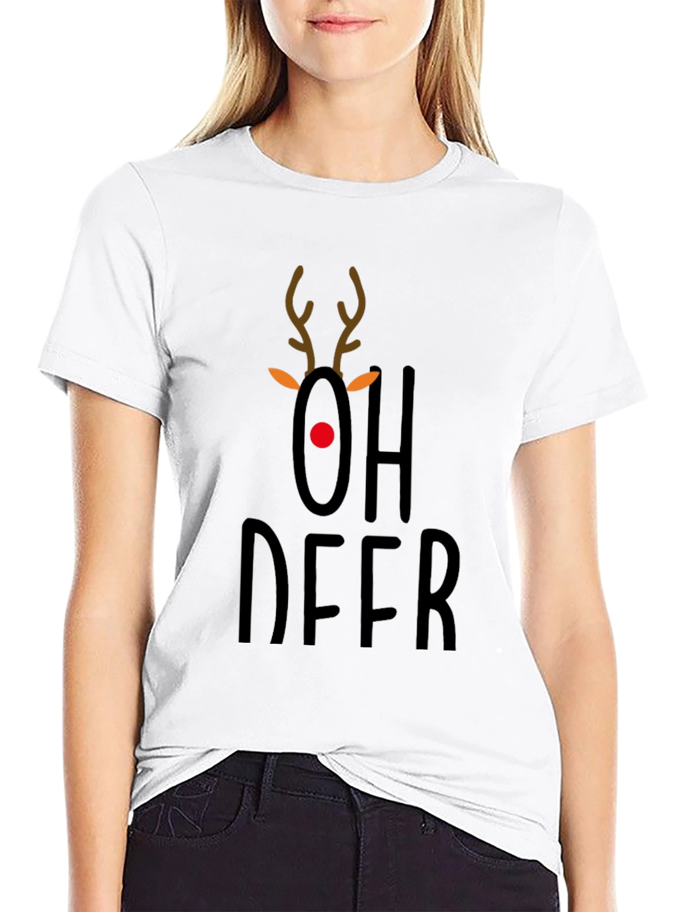Oh Deer Graphic Tee - Christmas Holiday T-Shirt - 9
