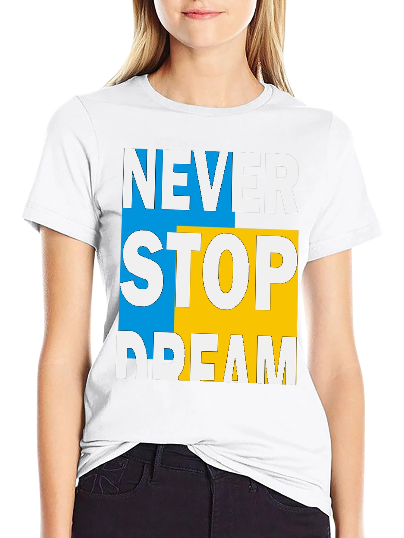 Black Never Stop Dreaming Graphic T-Shirt view 9