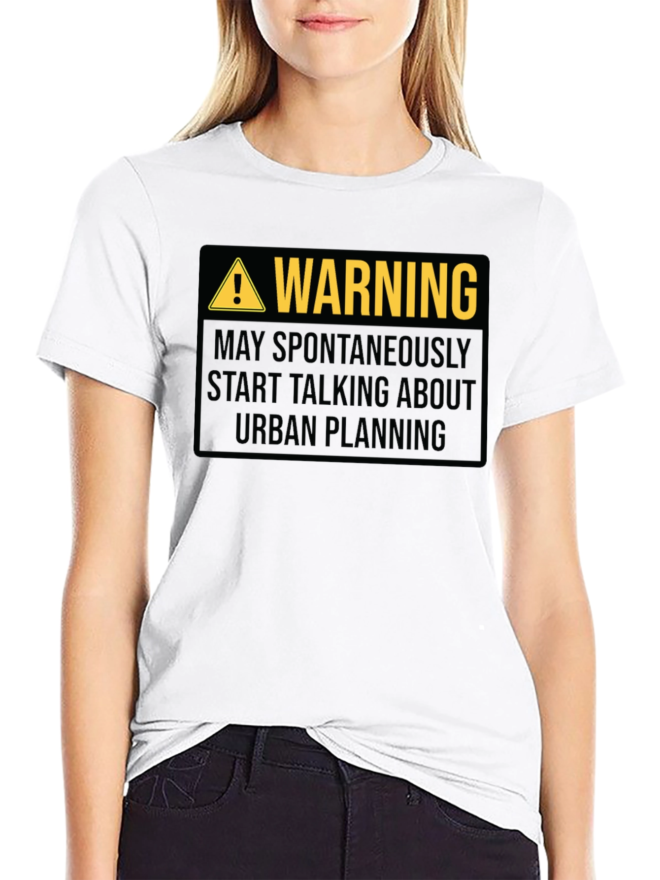 Black Warning Urban Planning T-Shirt Funny Gift view 9