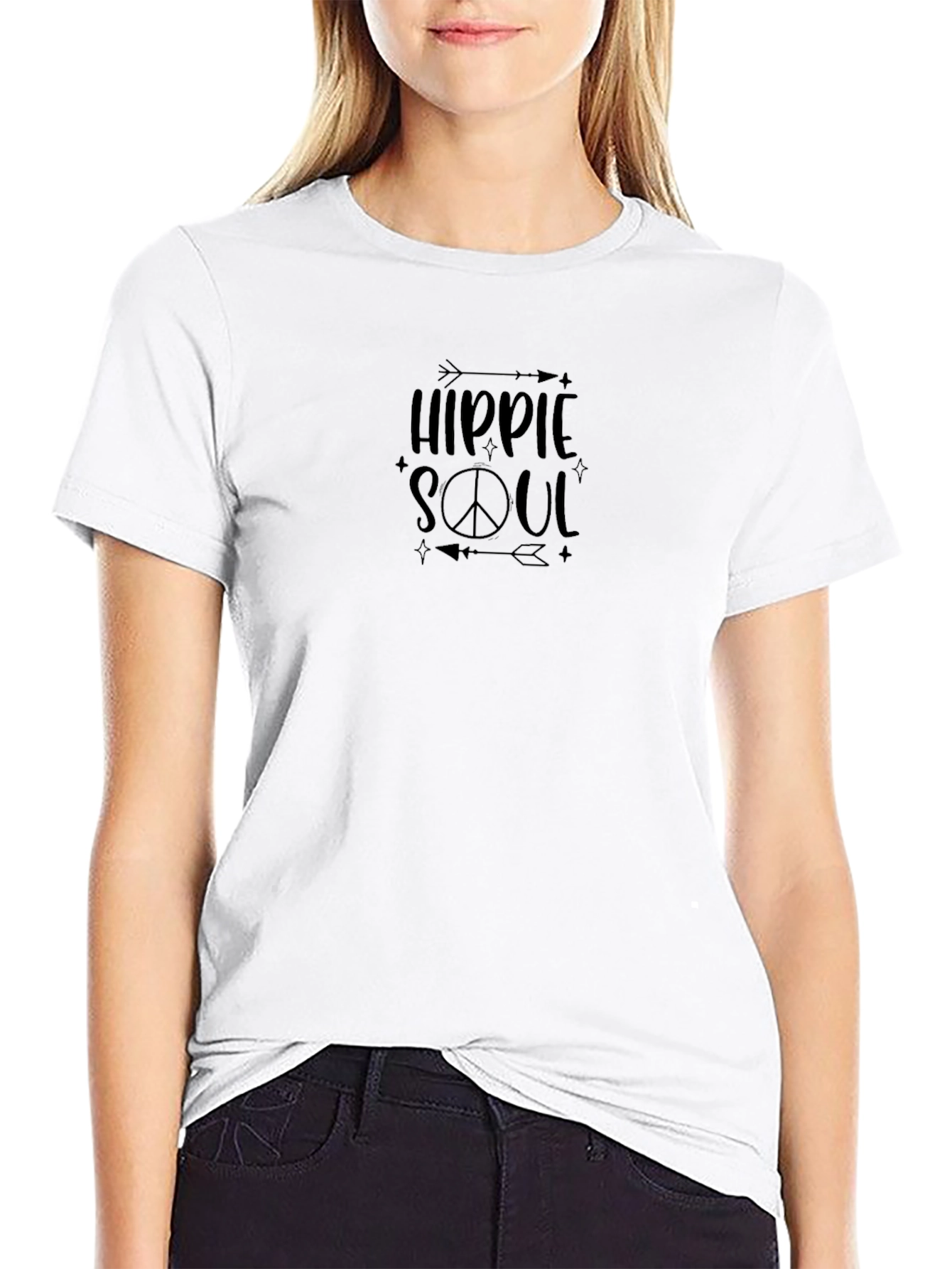 Black Hippie Soul Graphic Tee - Relaxed Fit view 9
