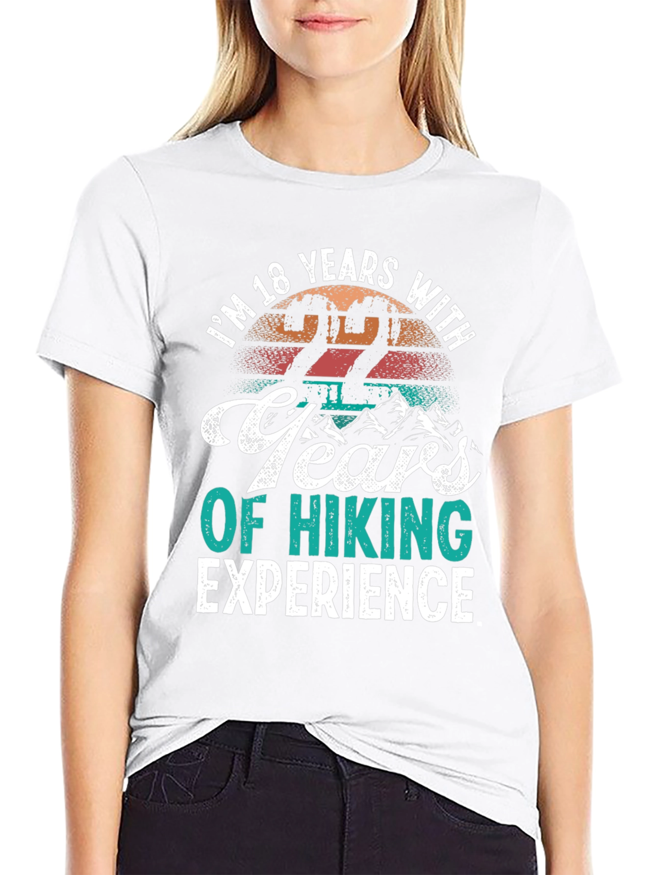 Black Funny Hiking T-Shirt - 22 Years Experience view 9