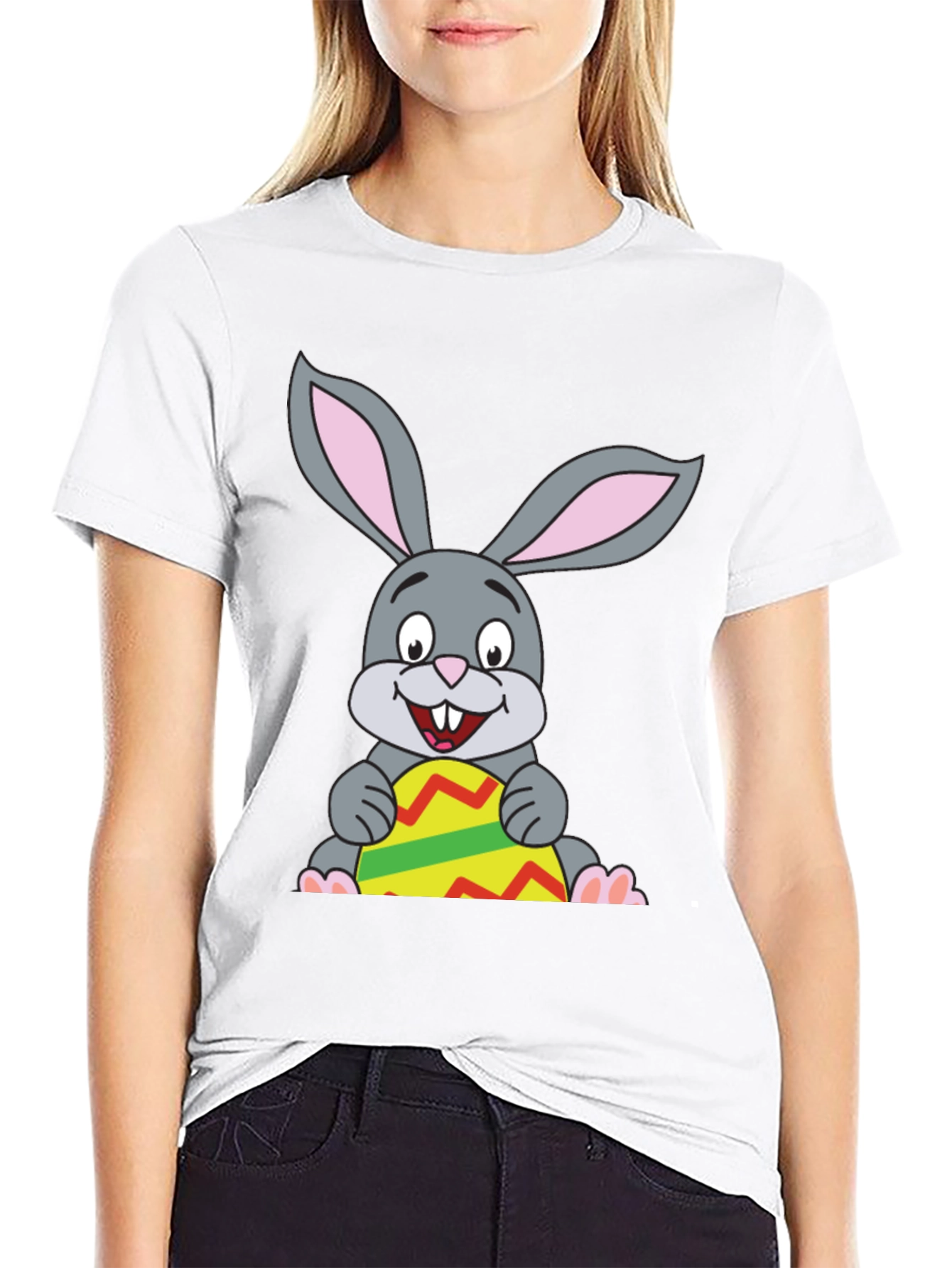 Black Easter Bunny Graphic Tee view 9