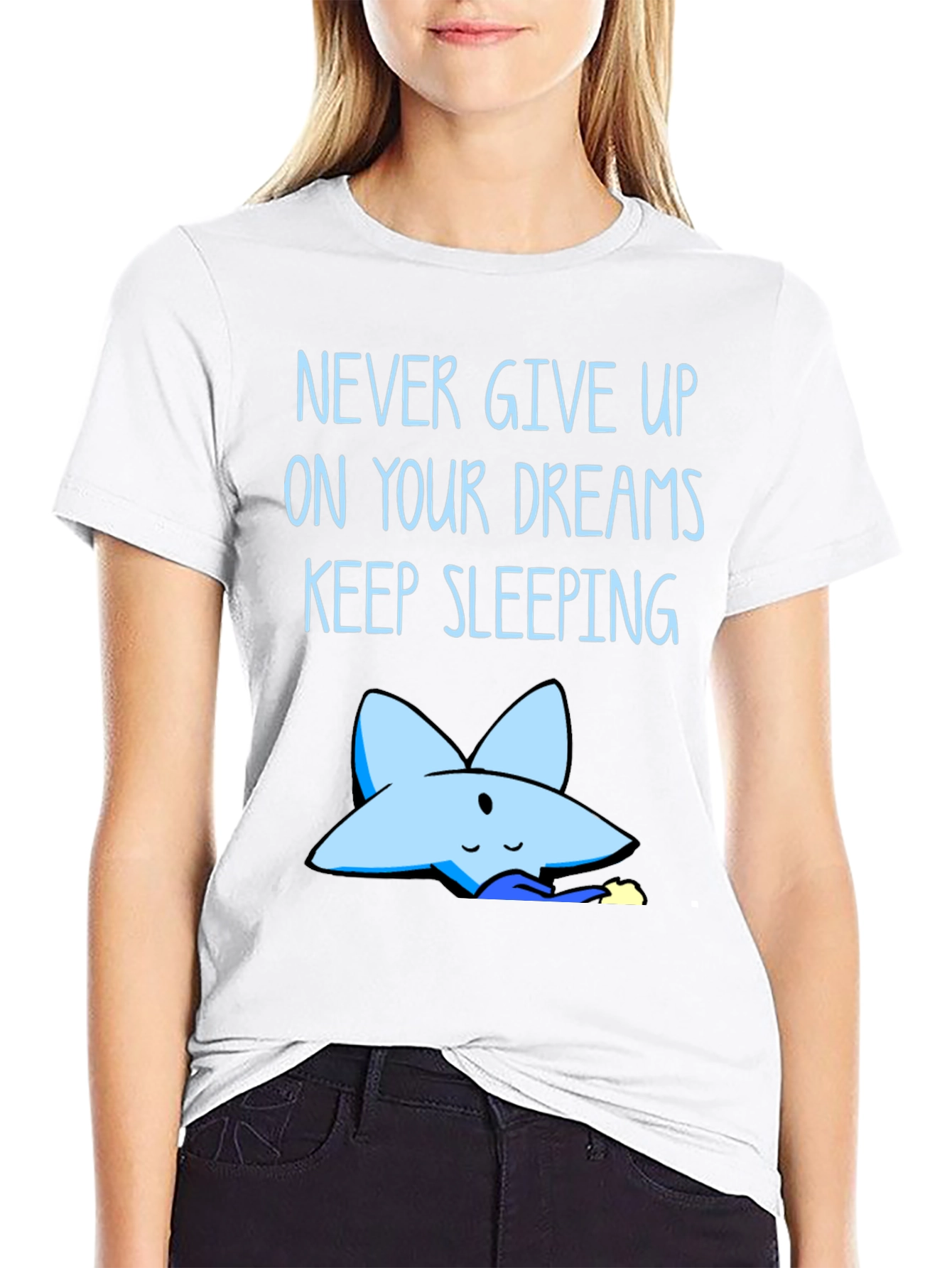 Black Never Give Up Dreams T-Shirt view 9