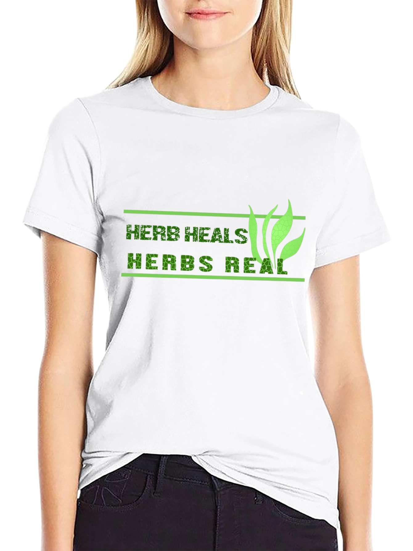 Black Herb Heals Black Graphic Tee view 9