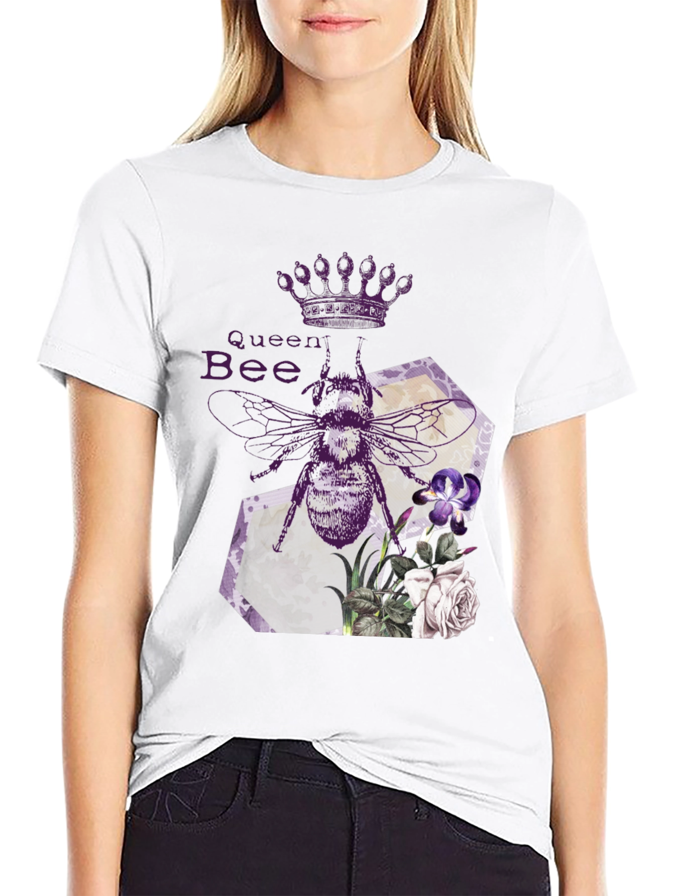 Black Queen Bee Graphic Tee - Stylish Black T-Shirt view 9