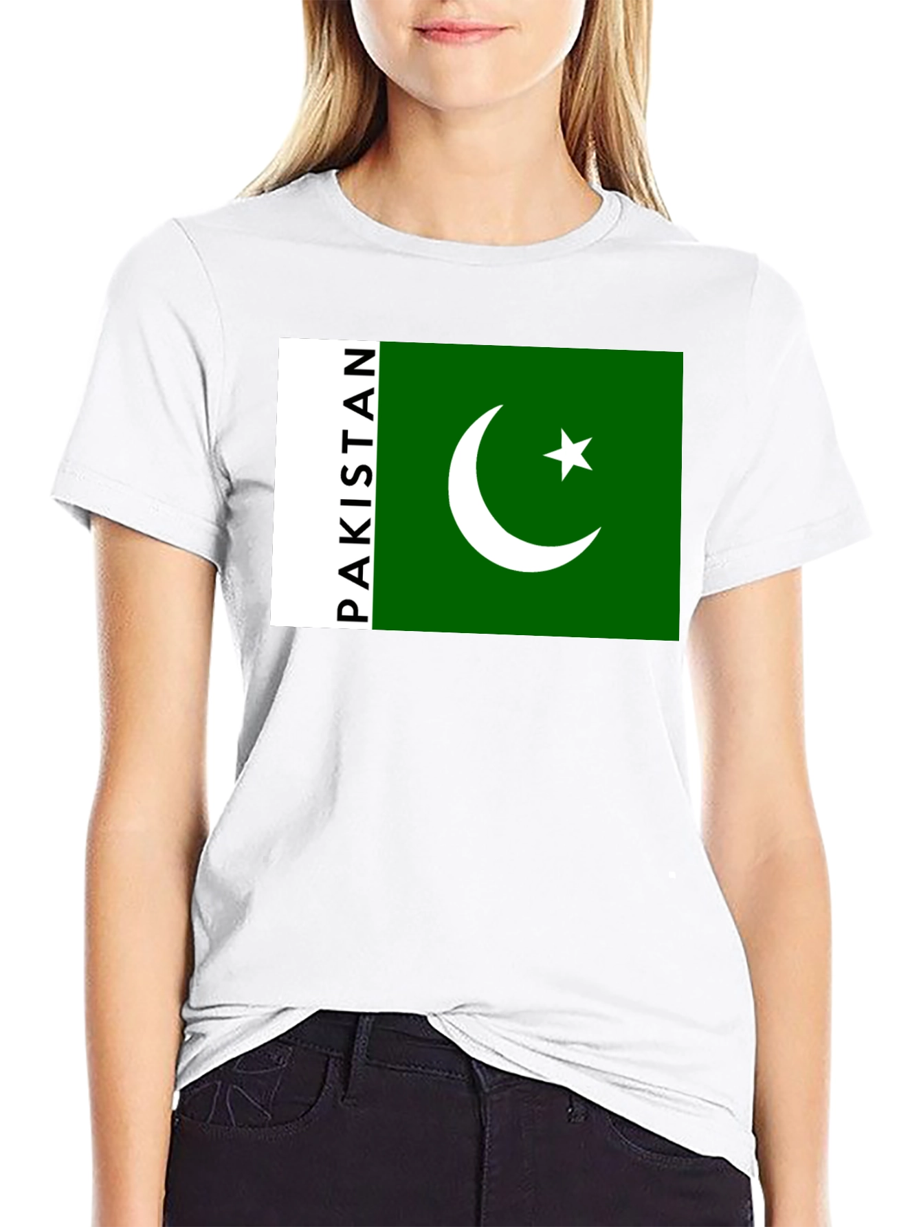 Black Pakistan Flag Graphic Black T-Shirt view 9