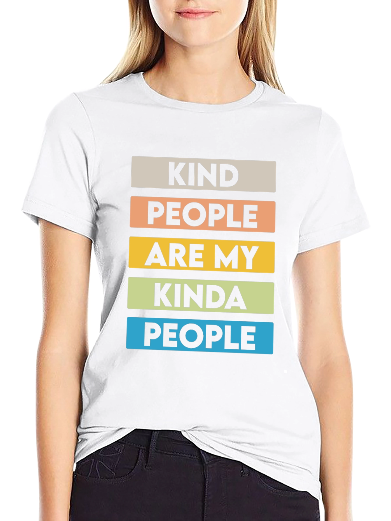Black Kind People Graphic Tee - Positive Vibes T-Shirt view 9