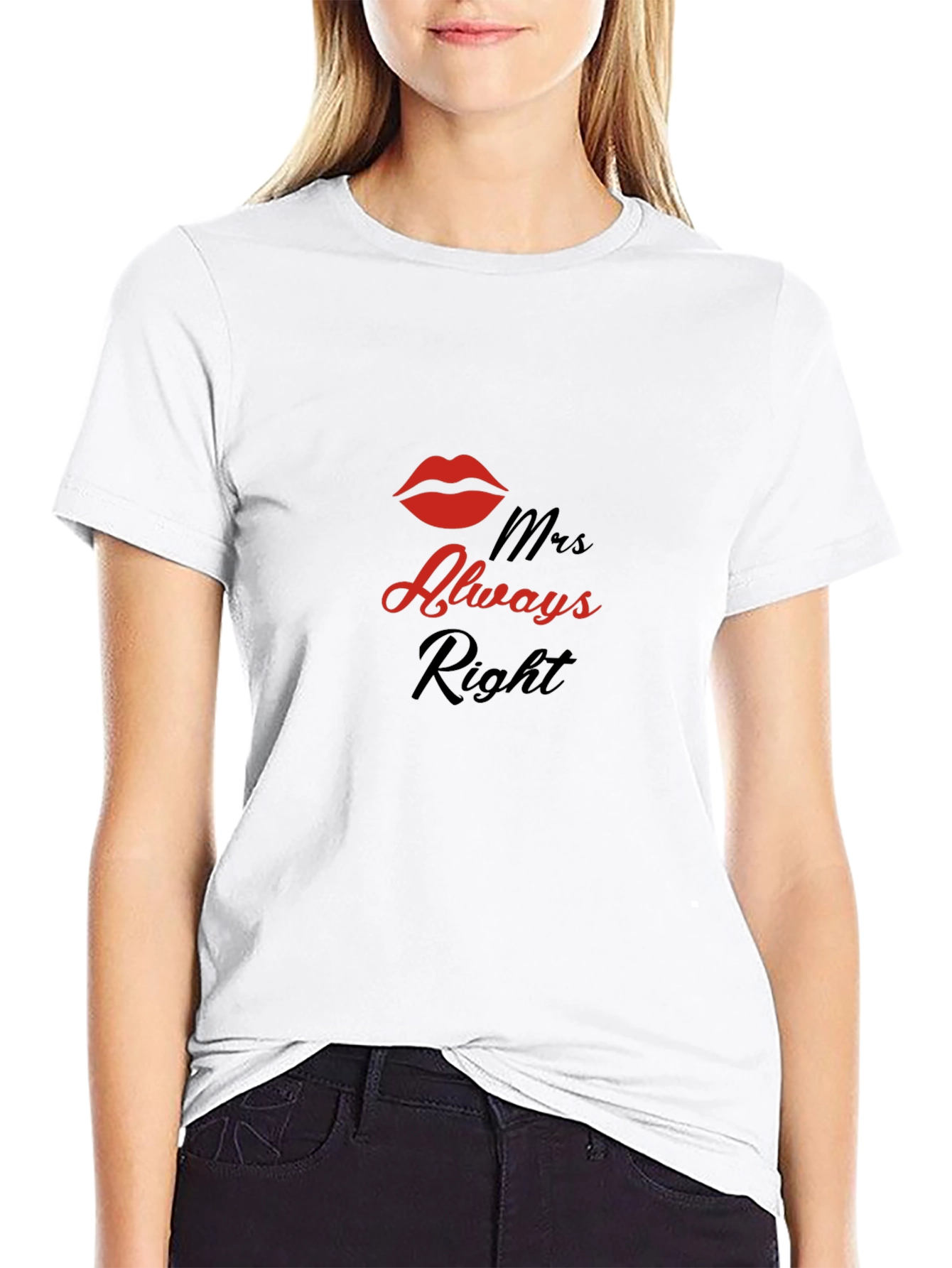 Black Mrs. Always Right Graphic T-Shirt view 9