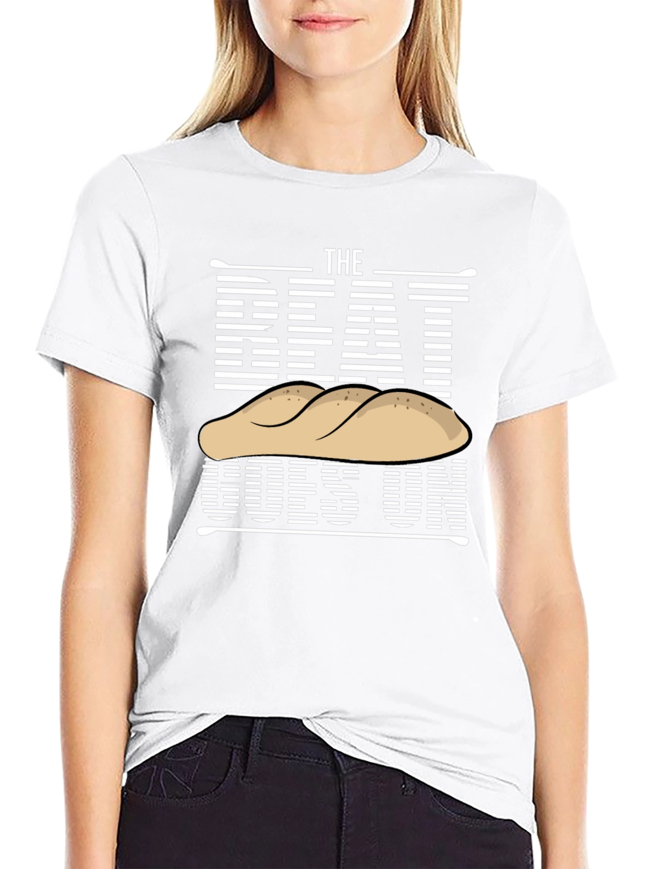 Black The Beat Goes On T-Shirt - Funny Bread Drummer Tee view 9