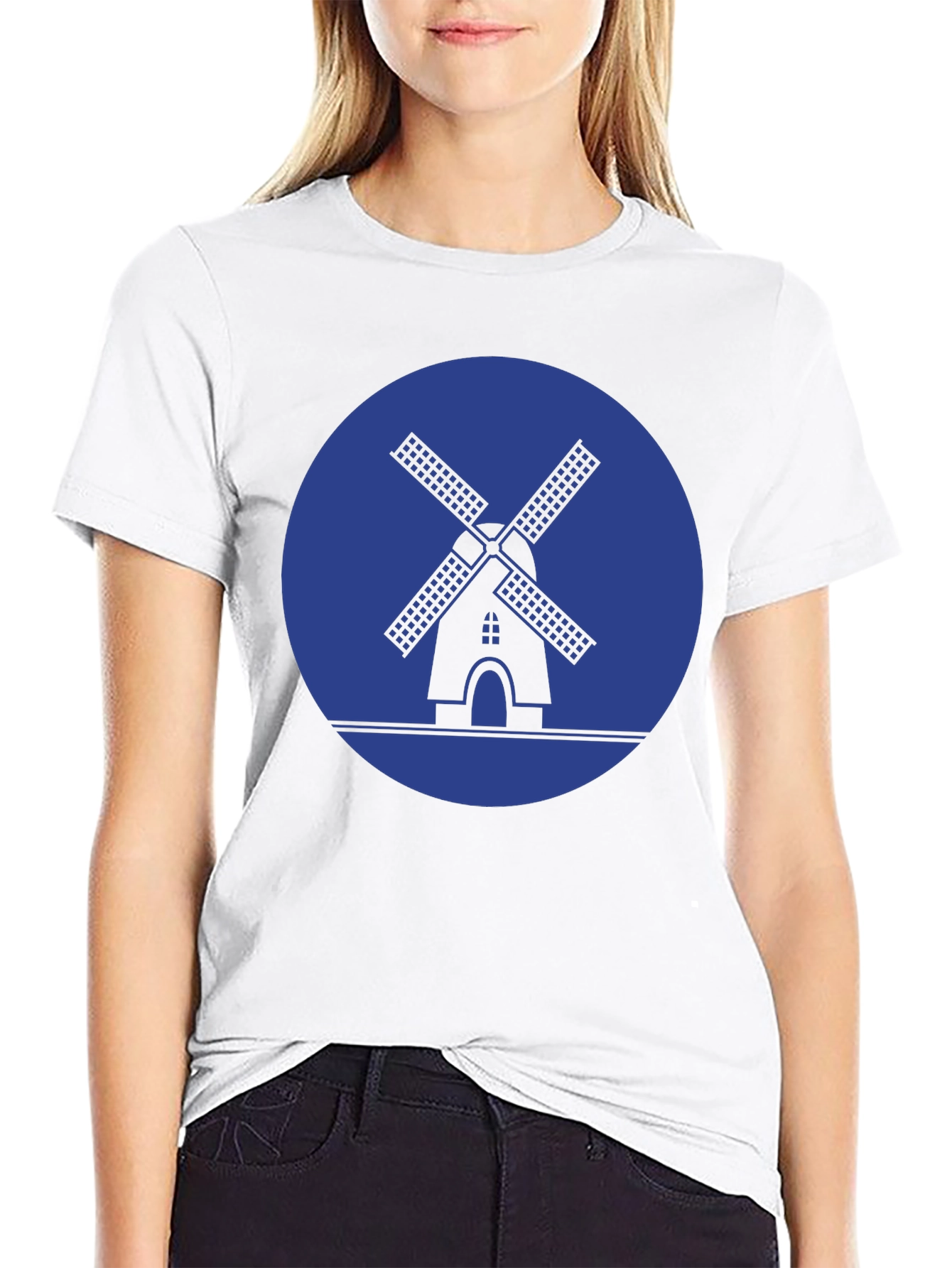 Black Windmill Graphic Tee - Stylish Casual Wear view 9