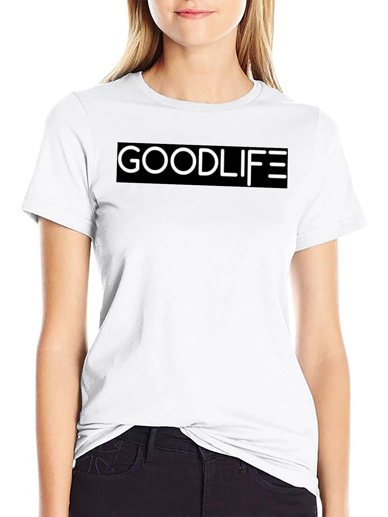 Black Goodlife Graphic Black T-Shirt - Stylish Everyday Wear view 9