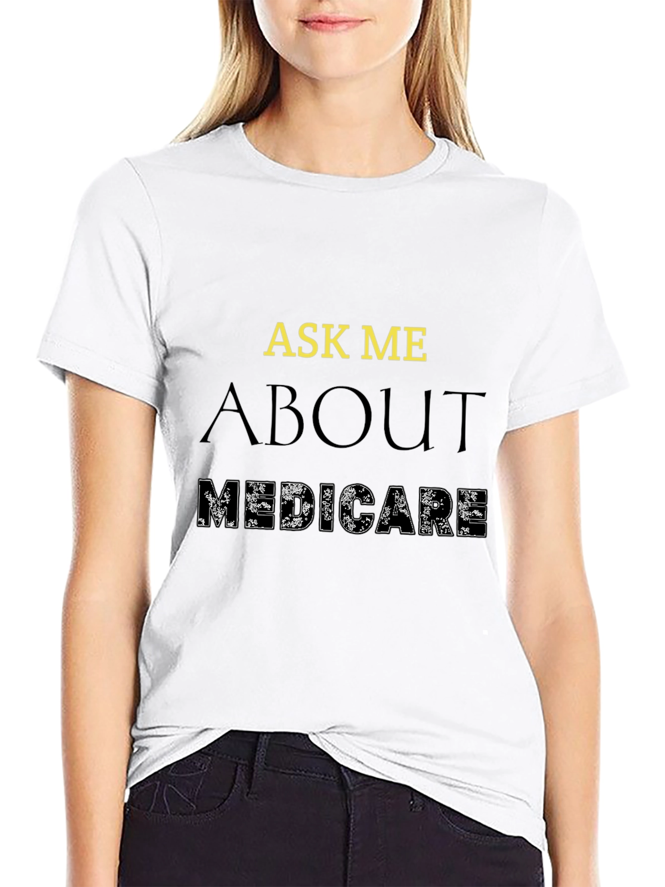Black Ask Me About Medicare T-Shirt view 9