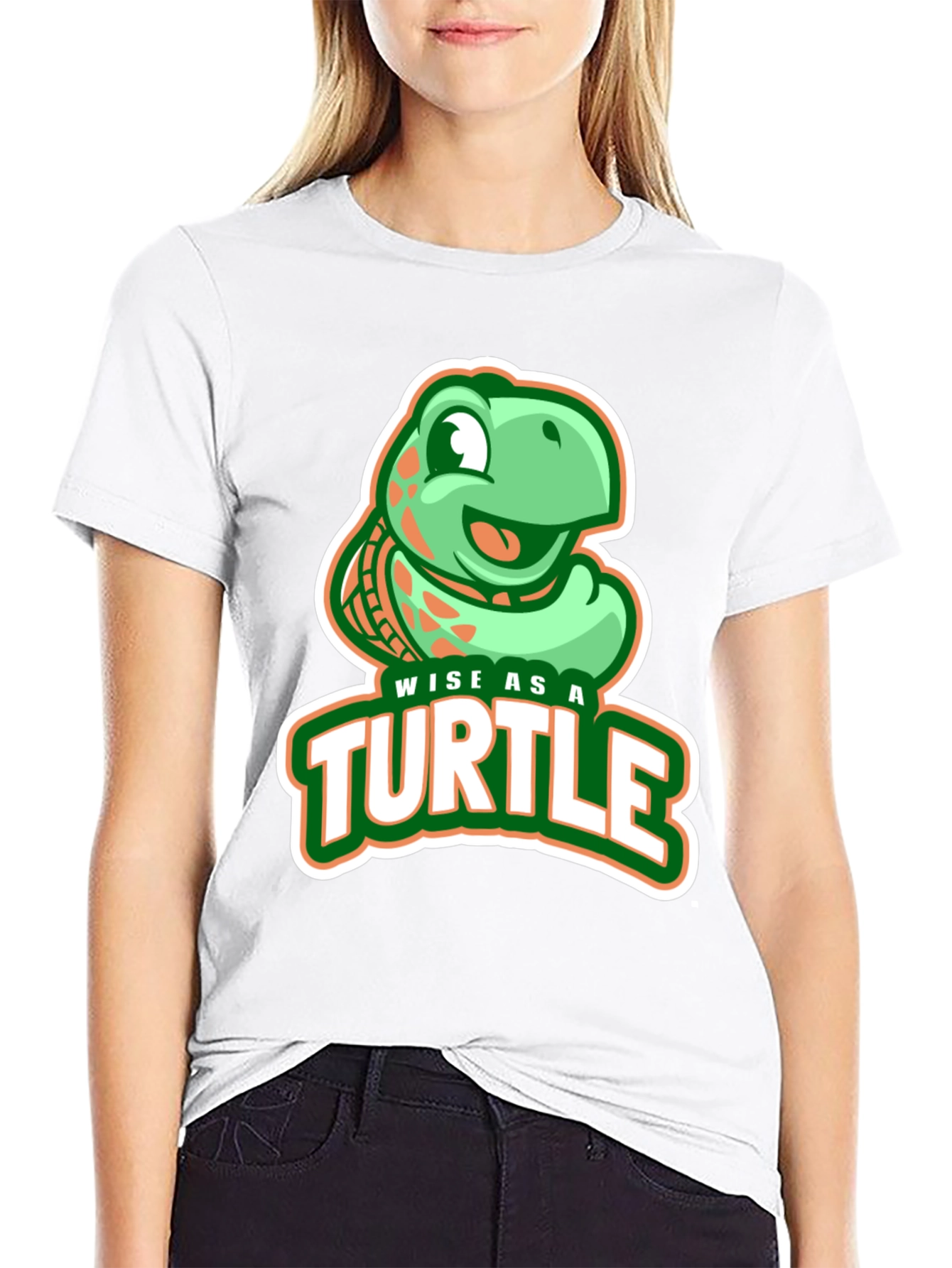 Black Wise as a Turtle Graphic T-Shirt view 9