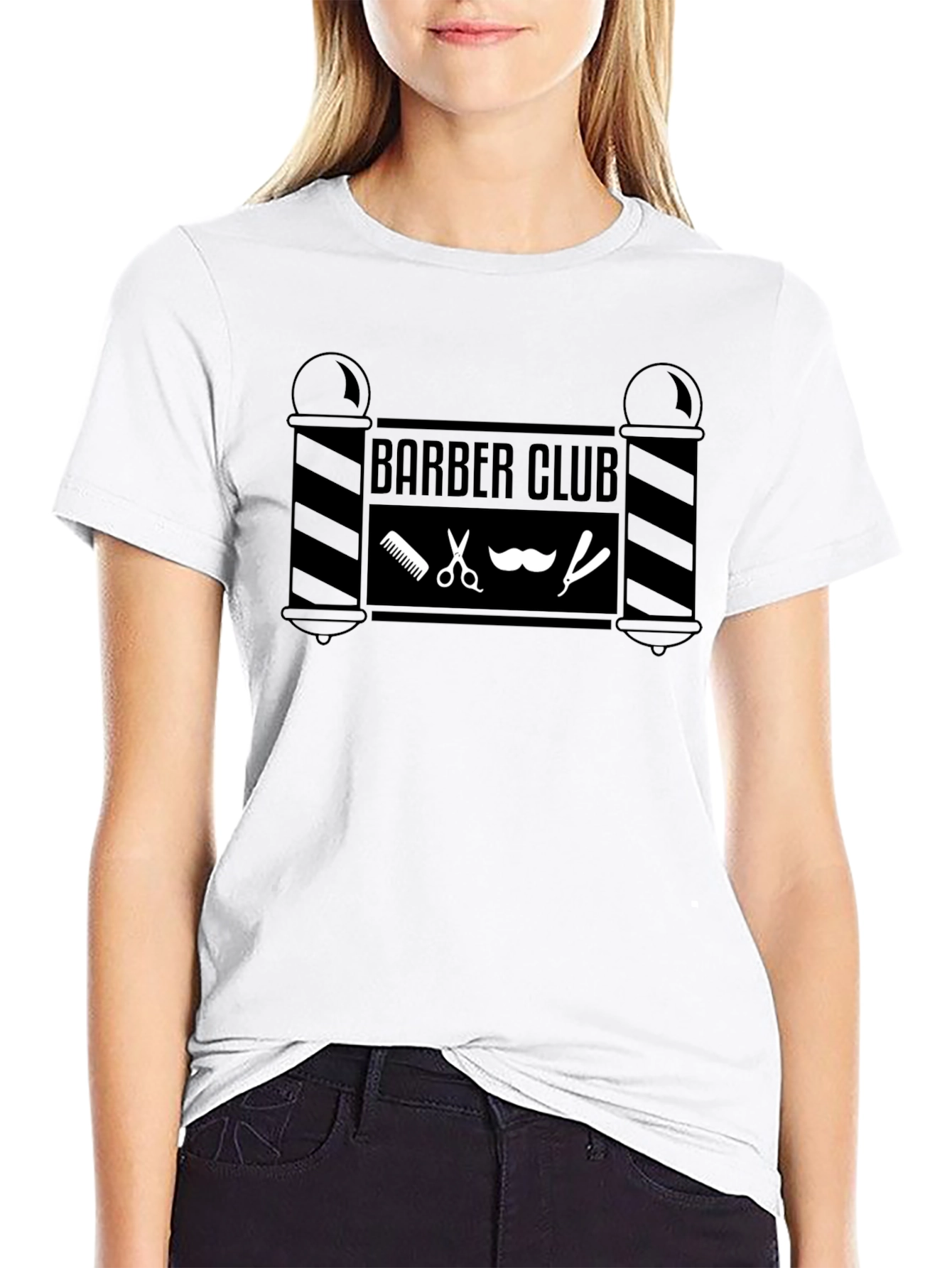 Barber Club Graphic T-Shirt - Black - 9