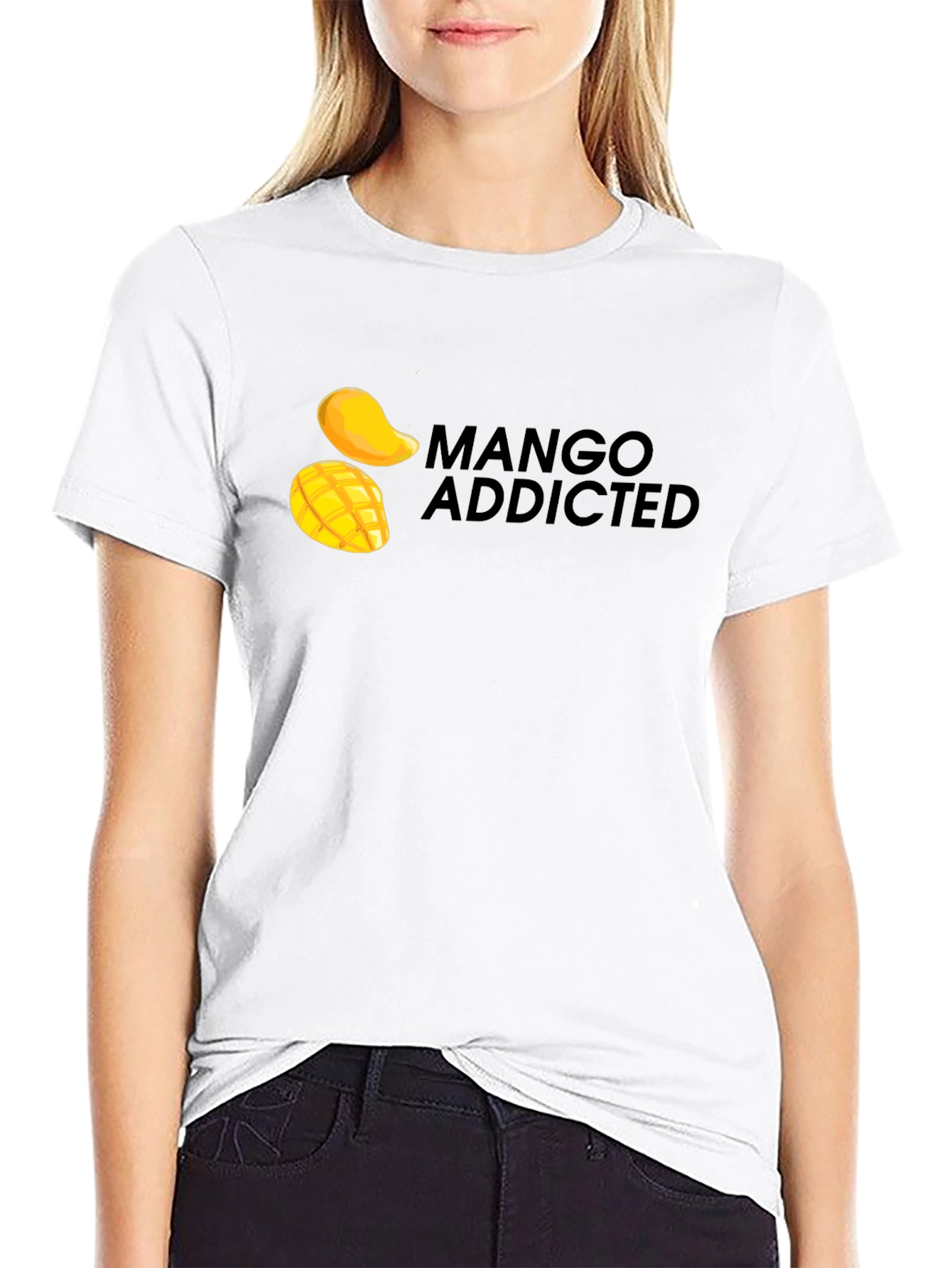 Black Mango Addicted Black T-Shirt view 9