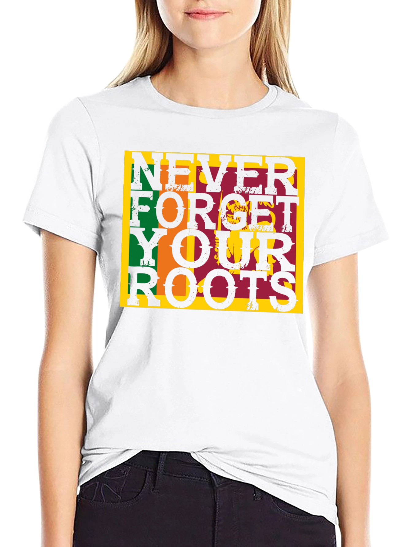 Black Never Forget Your Roots Graphic Tee view 9