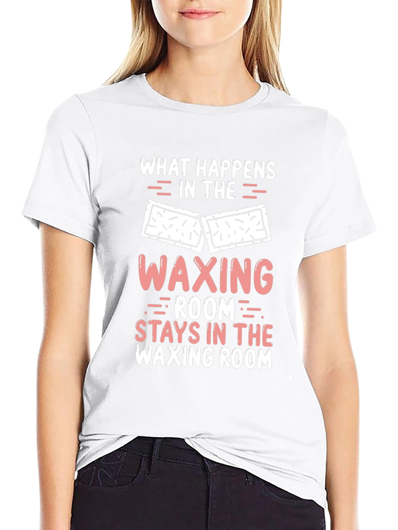 Black Waxing Room T-Shirt - What Happens Stays Funny Tee view 9