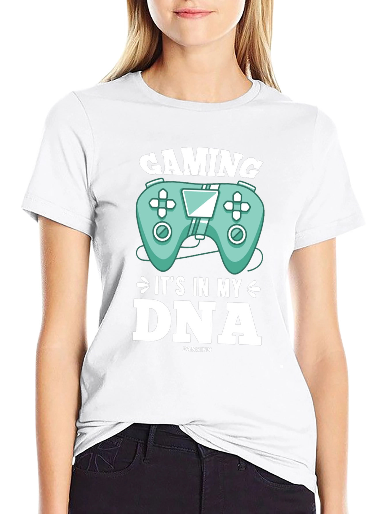 Black Gaming DNA T-Shirt - Gamer Gift view 9