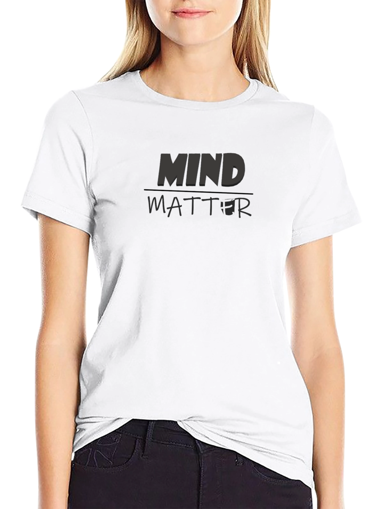 Black Mind Over Matter Graphic Black T-Shirt view 9