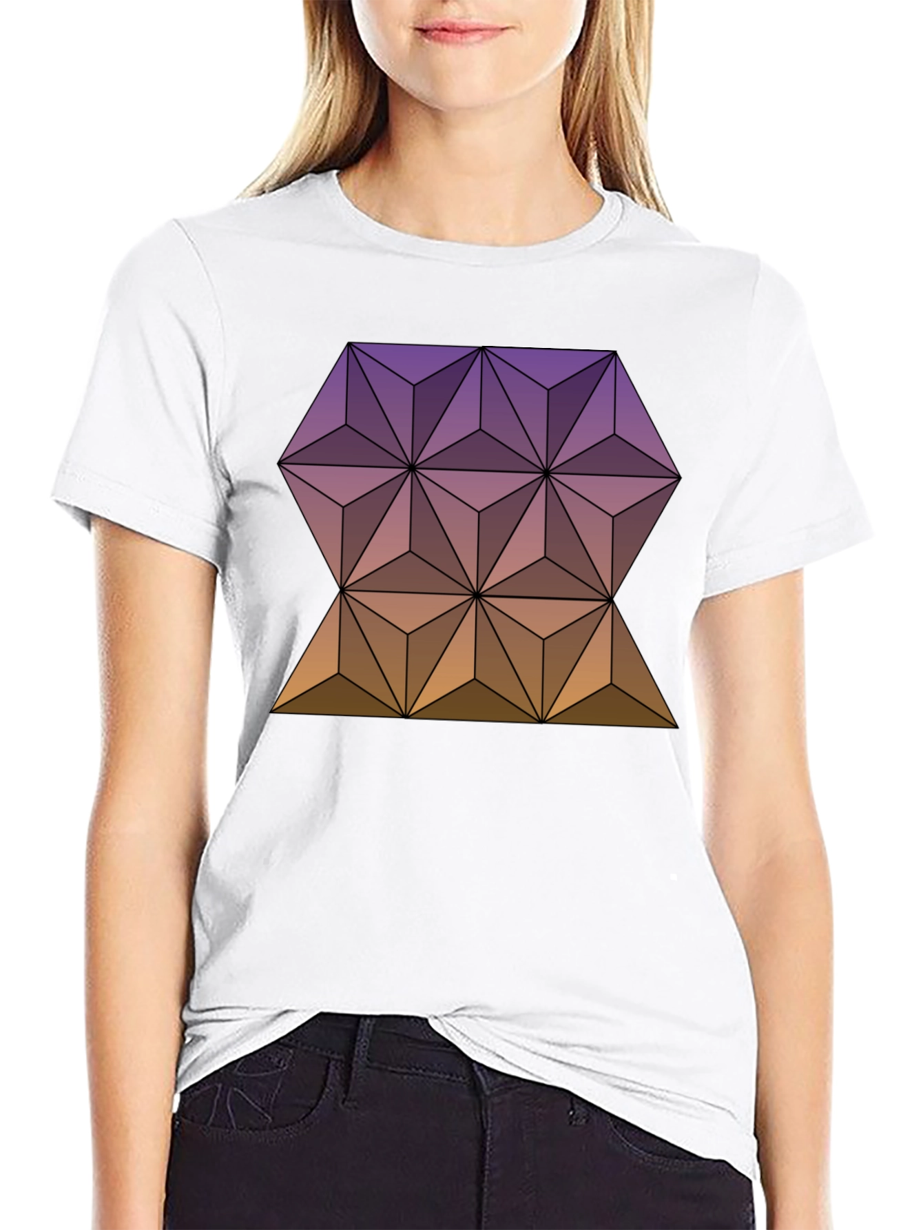 Black Geometric T-Shirt - Epcot Inspired Design view 9
