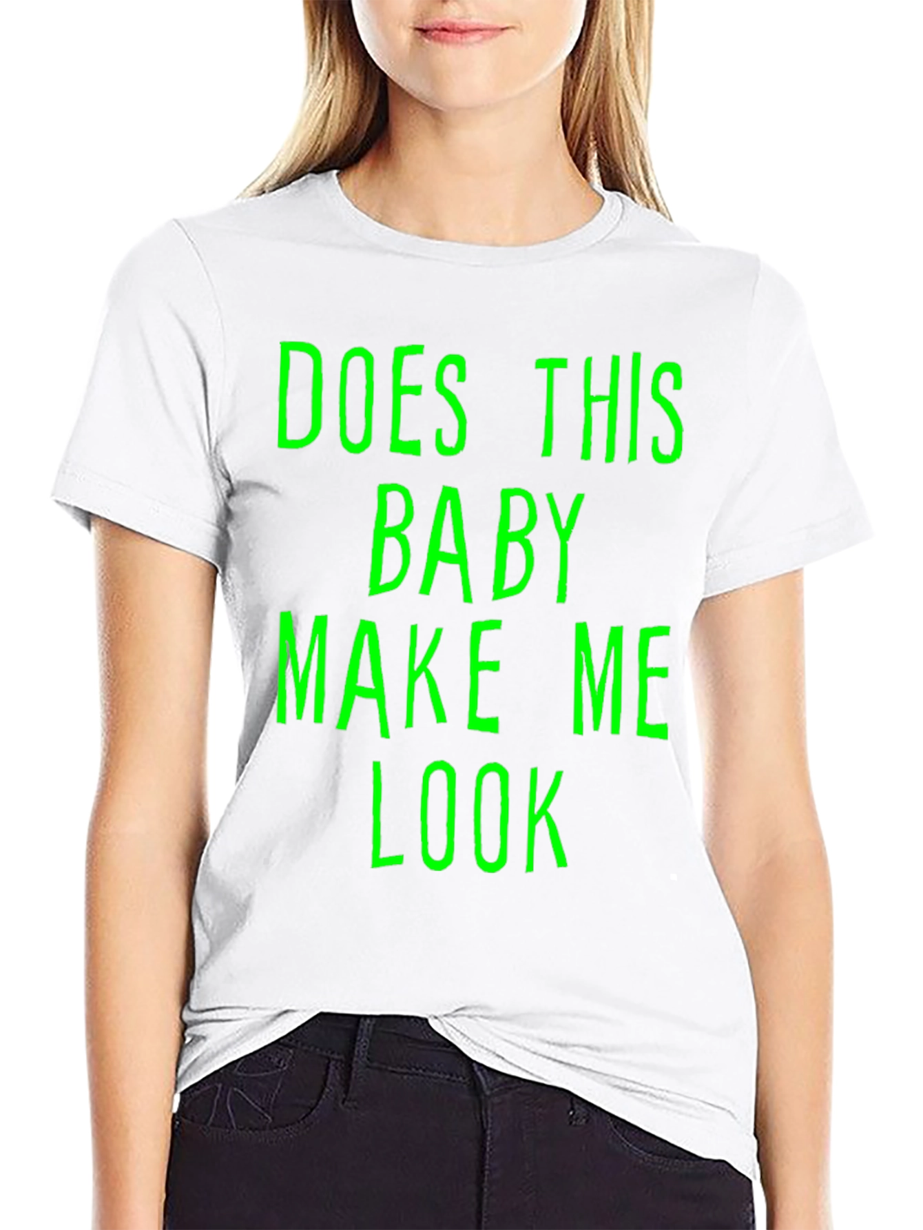 Black Funny Baby T-Shirt - Does This Baby Make Me Look... view 9