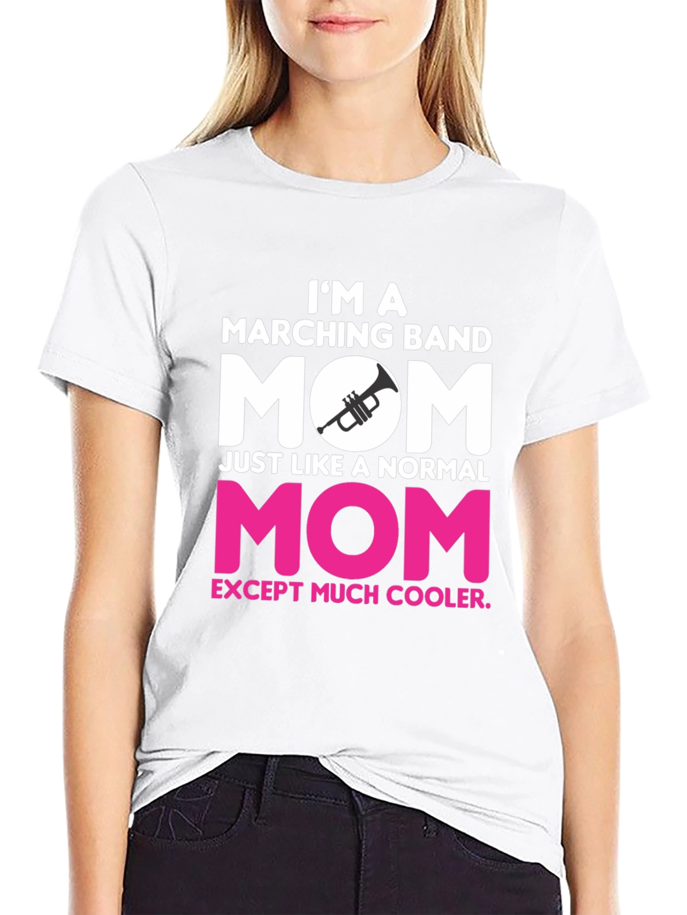 Black Marching Band Mom T-Shirt - Cooler Than Normal! view 9