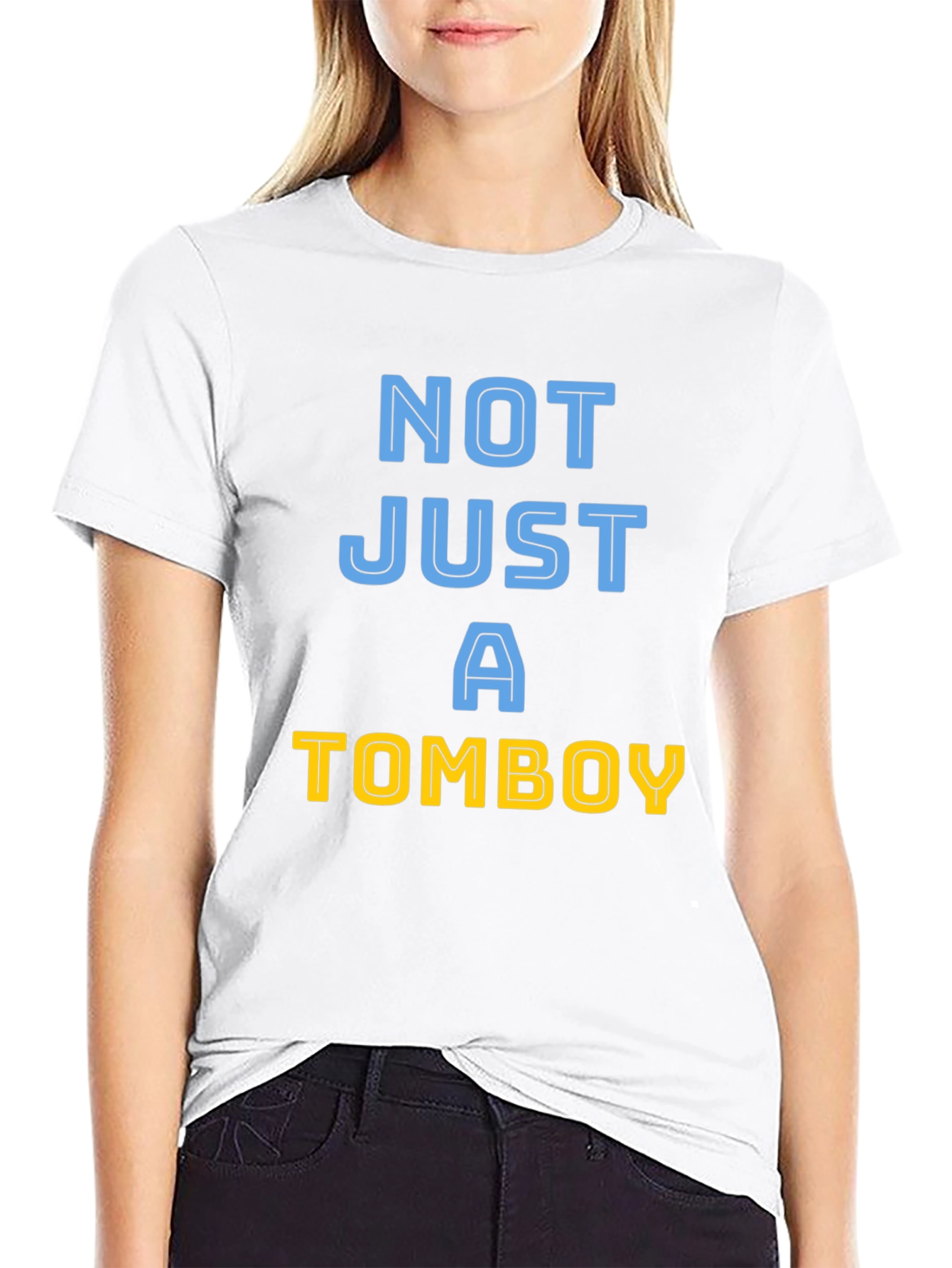 Black Not Just a Tomboy Graphic Tee view 9