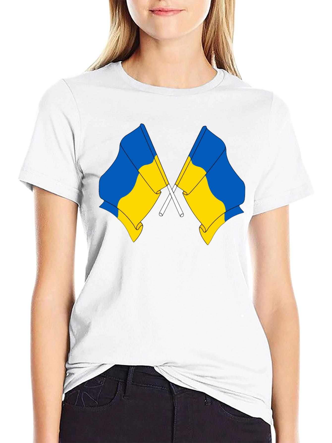 Black Ukraine Flags T-Shirt view 9