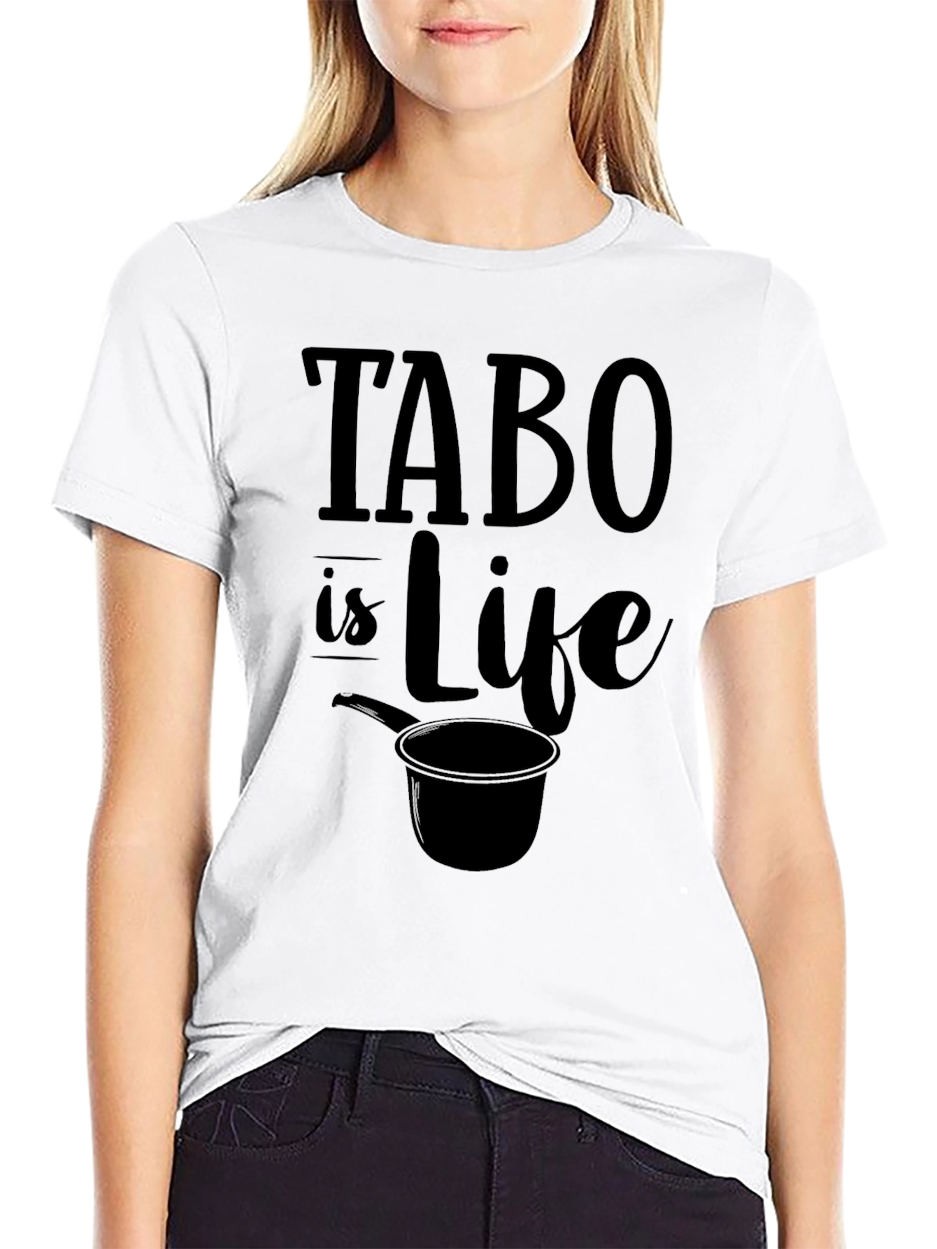 Black Tabo Is Life Graphic Tee - Novelty Statement T-Shirt view 9