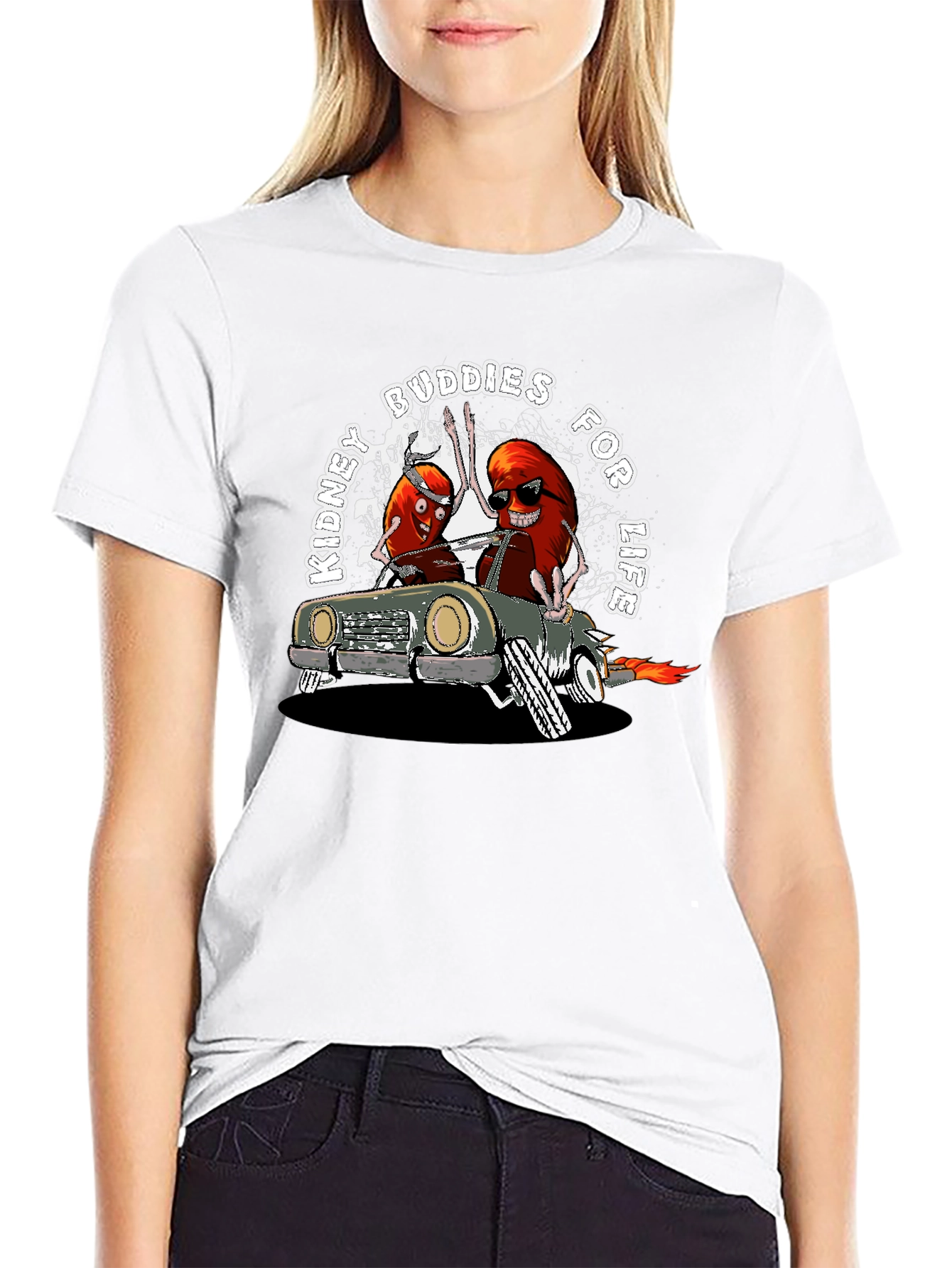 Black Kidney Buddies T-Shirt - Organ Donation Tee view 9