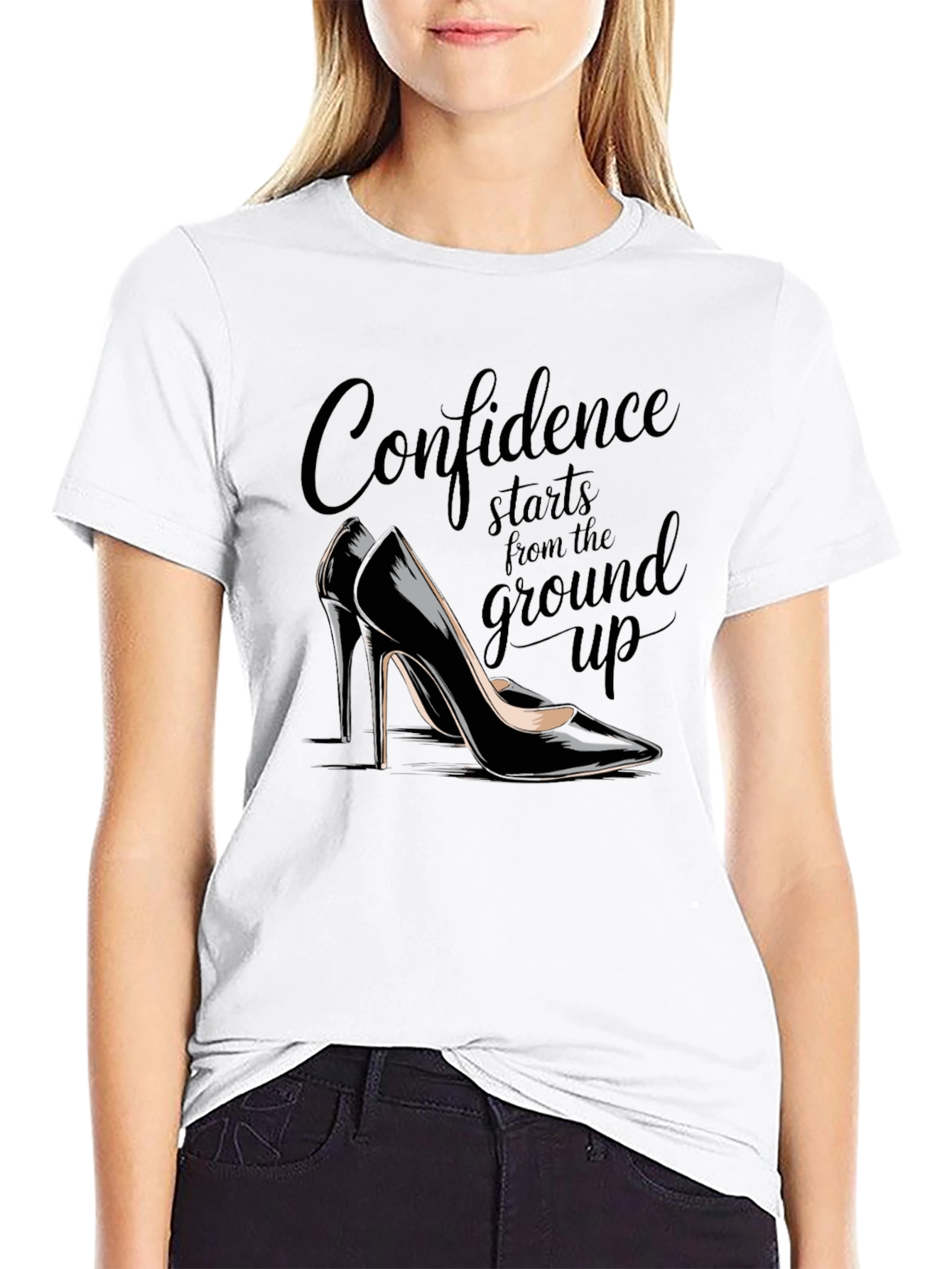 Black Confidence Starts From The Ground Up T-Shirt view 9