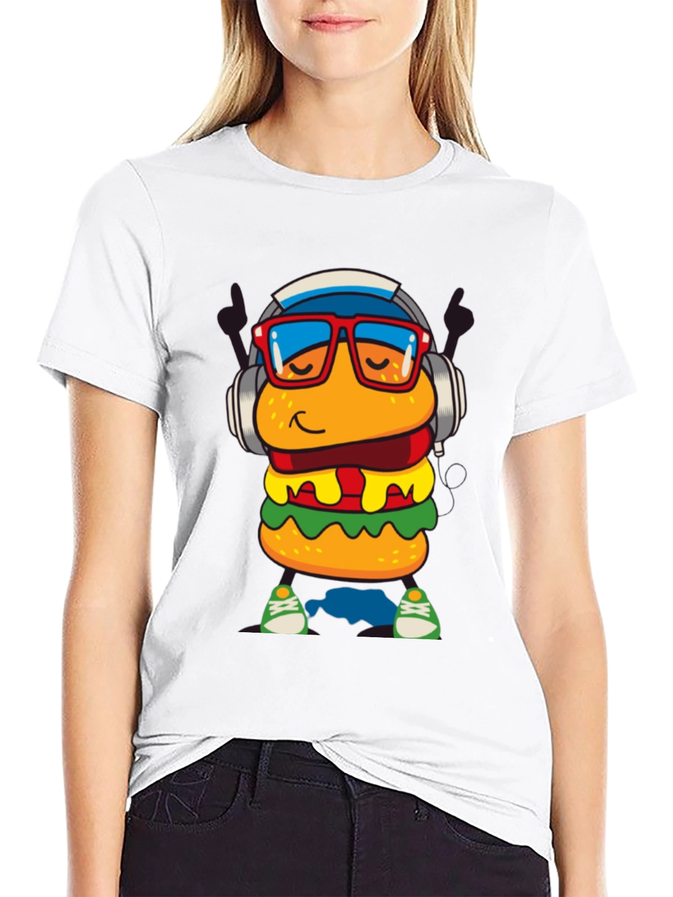 Black Burger Dude Graphic Tee - Black Short Sleeve view 9