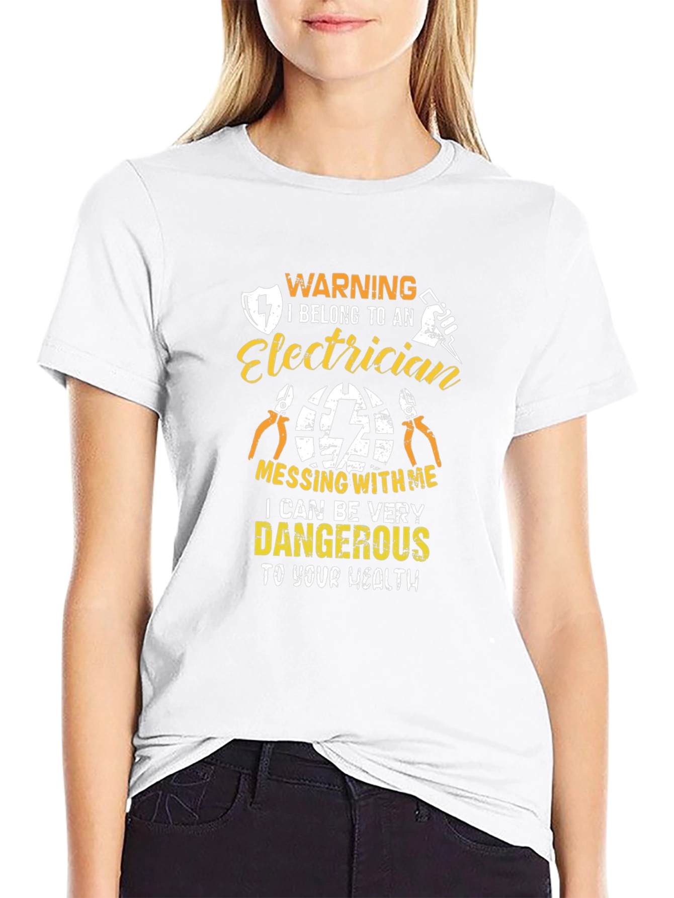 Warning Electrician T-Shirt - 9