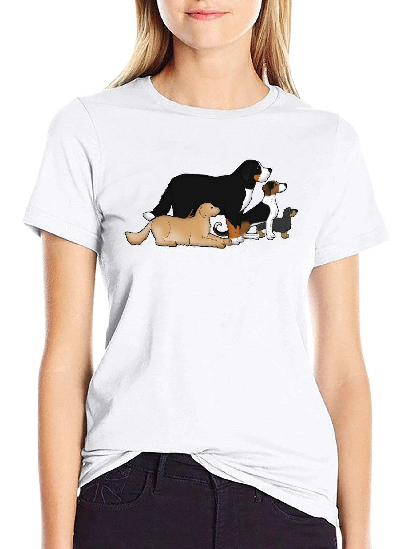 Black Dog Breed T-Shirt - Black Cotton Blend view 9