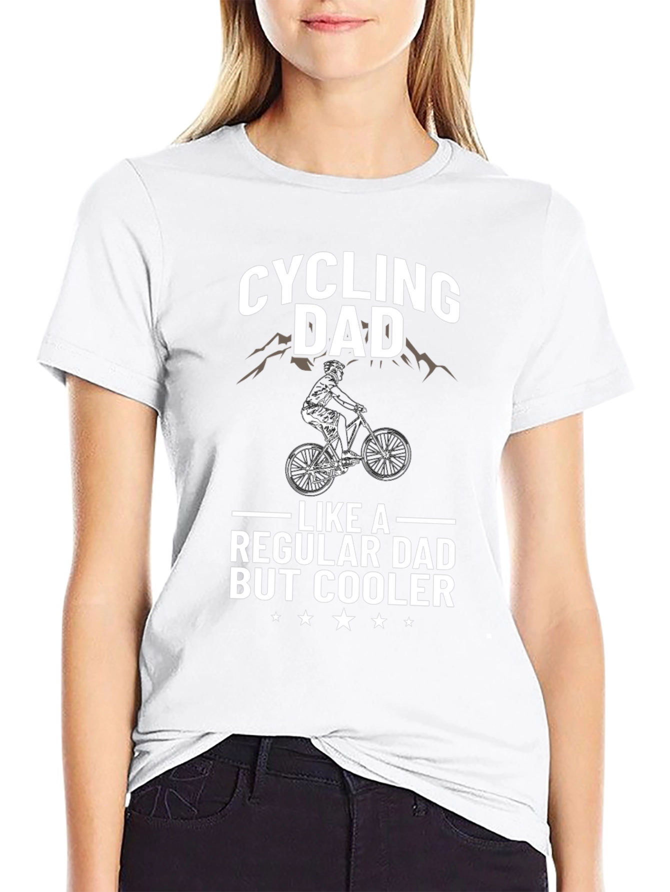 Black Cycling Dad T-Shirt - Regular Dad But Cooler view 9