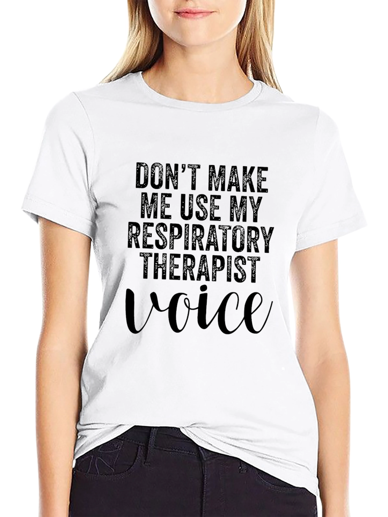 Black Respiratory Therapist Voice T-Shirt Funny Gift view 9