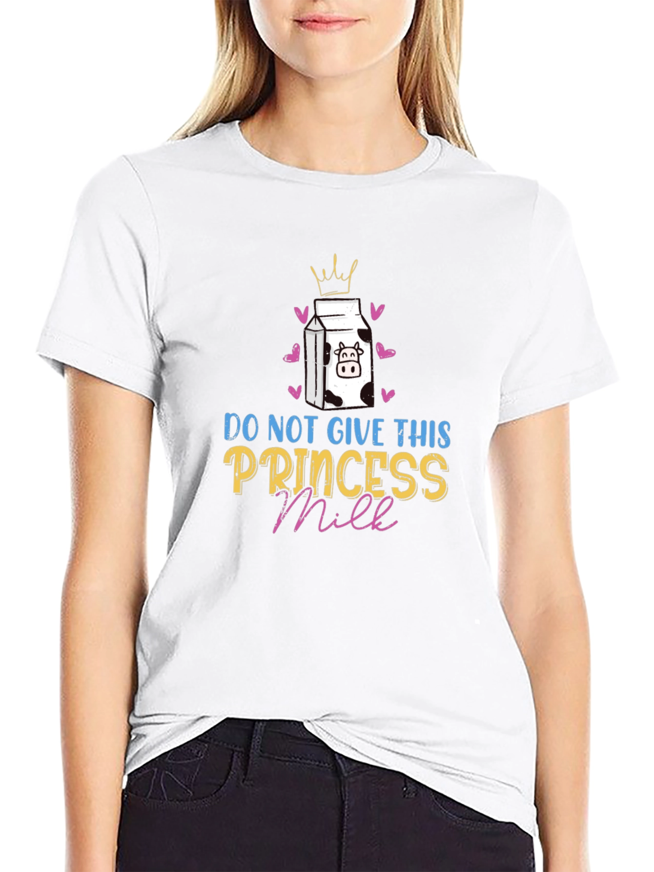 Black Do Not Give This Princess Milk T-Shirt view 9