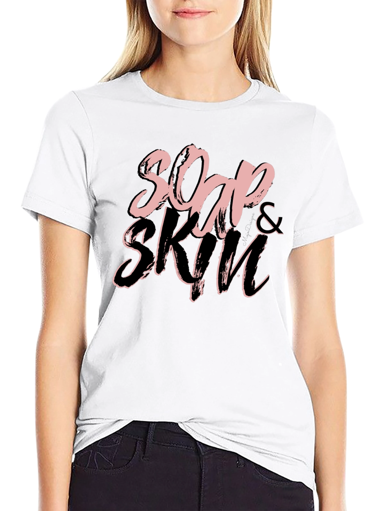 Black Soap & Skin Black Graphic T-Shirt view 9
