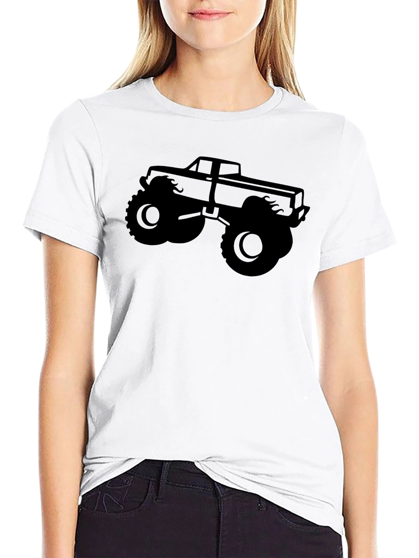 Black Monster Truck Graphic T-Shirt view 9
