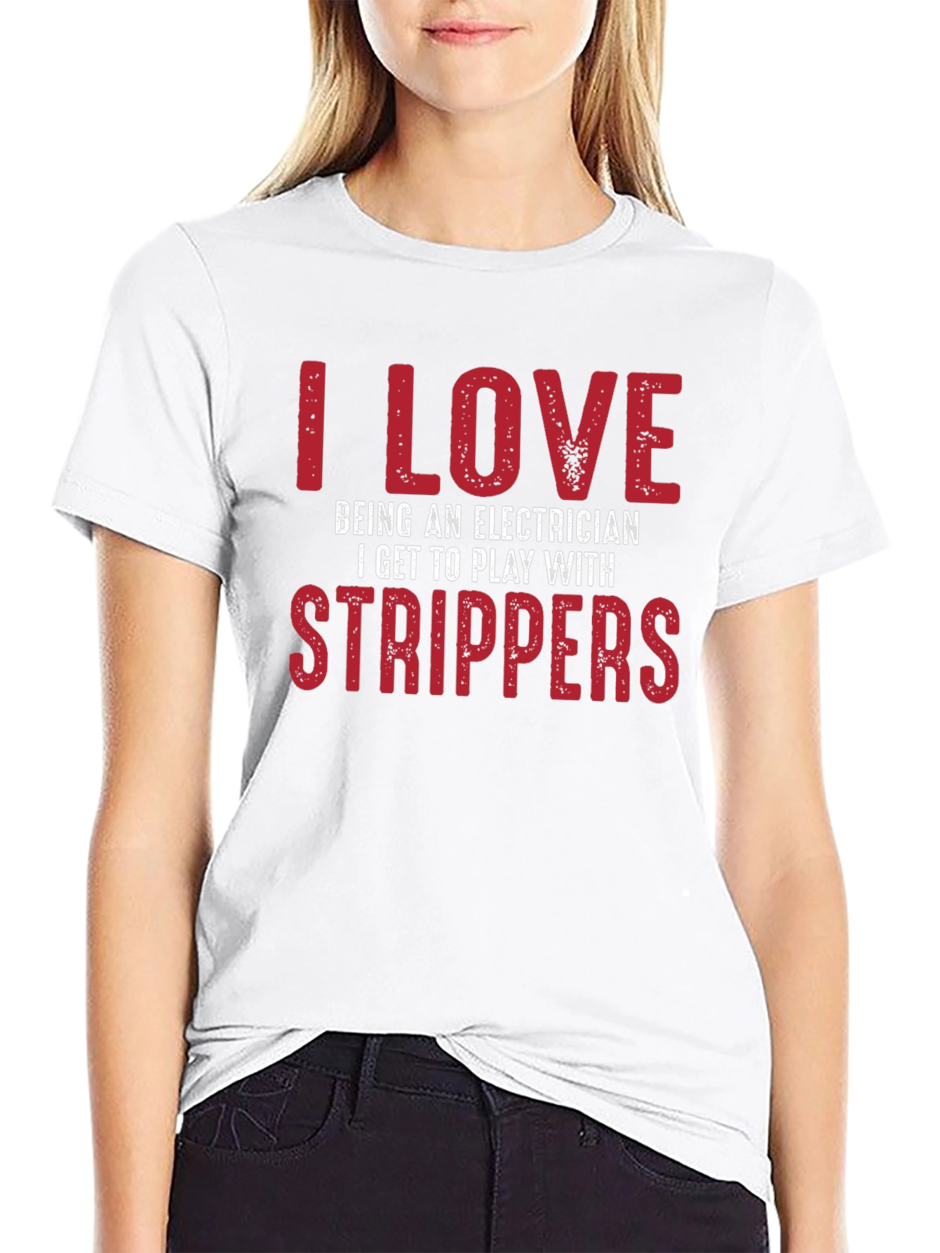 Black Electrician Strippers T-Shirt Funny Joke view 9