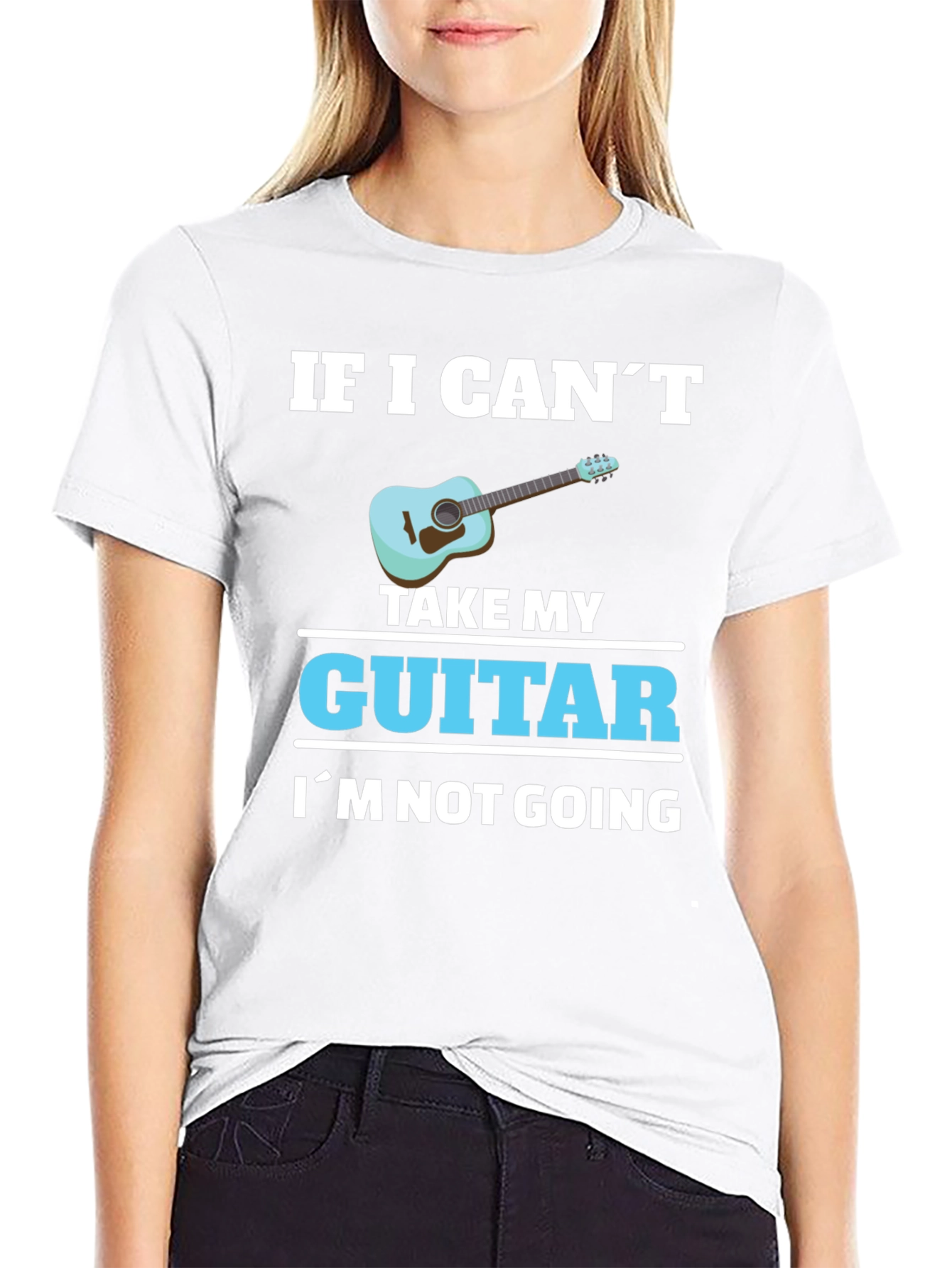 Black Guitar Lover T-Shirt: If I Can't Take My Guitar... view 9