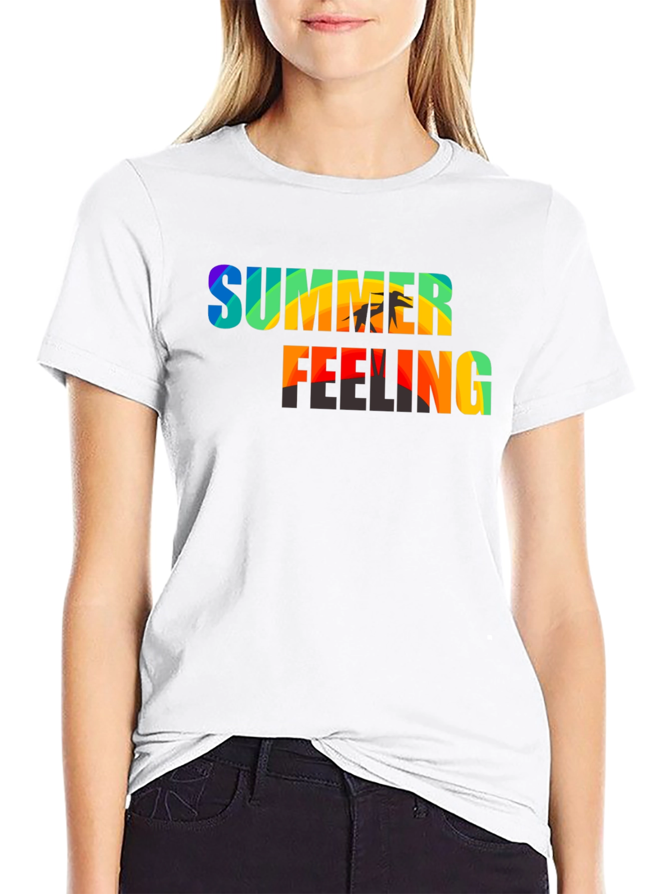 Black Summer Feeling Graphic Tee view 9