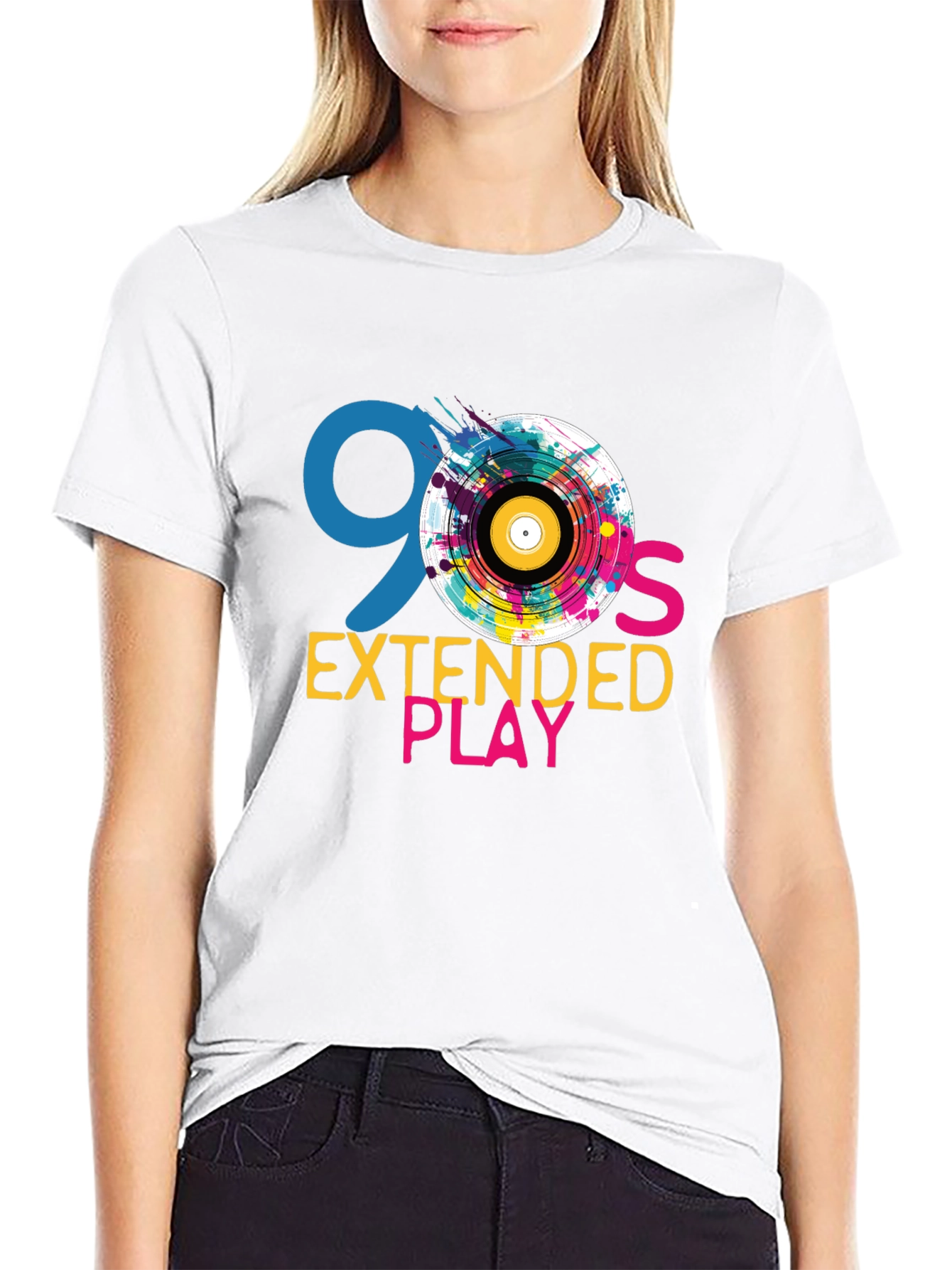 Black 90's Extended Play T-Shirt view 9