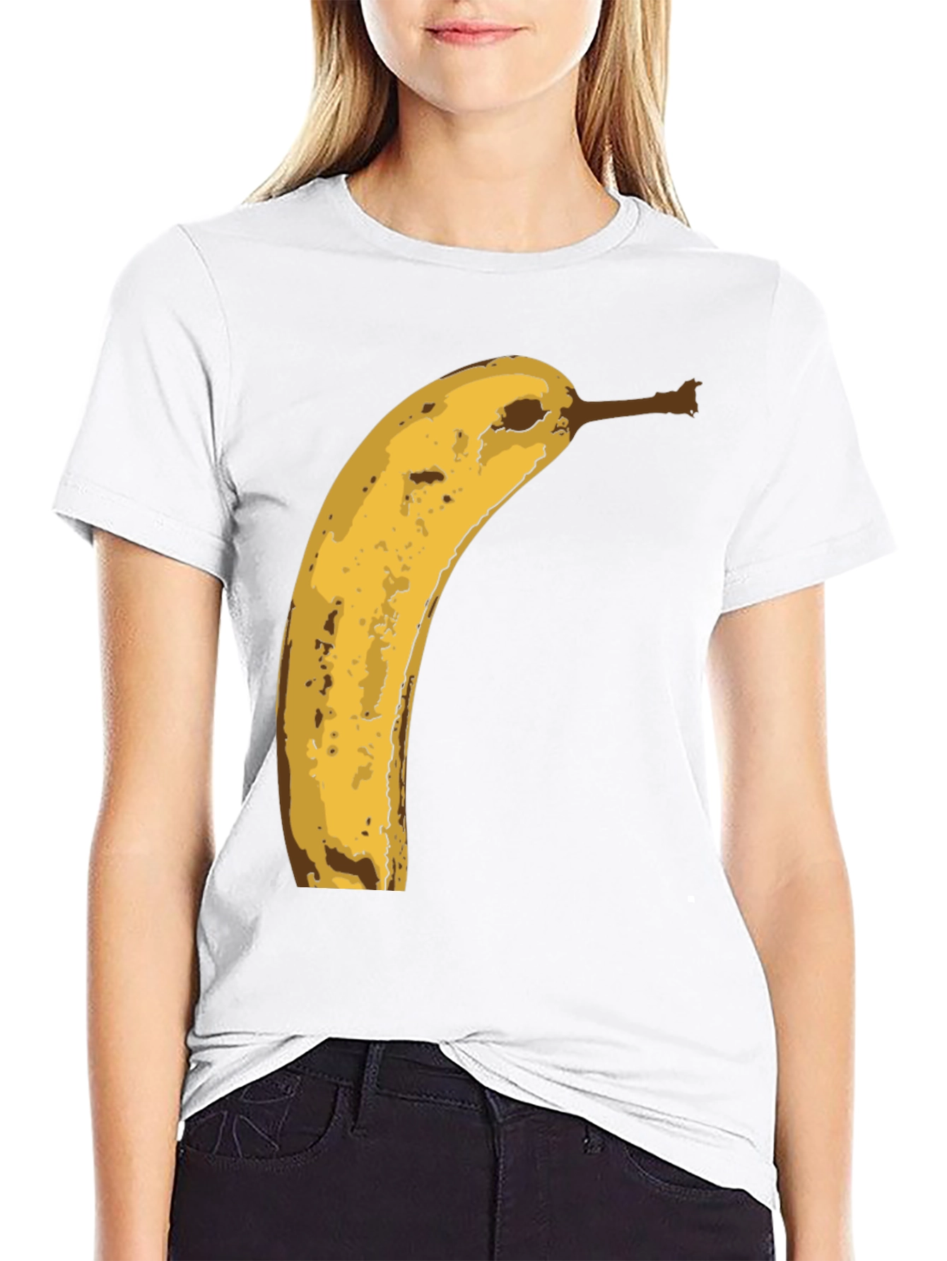 Black Banana Graphic Tee - Funny Fruit Print Shirt view 9
