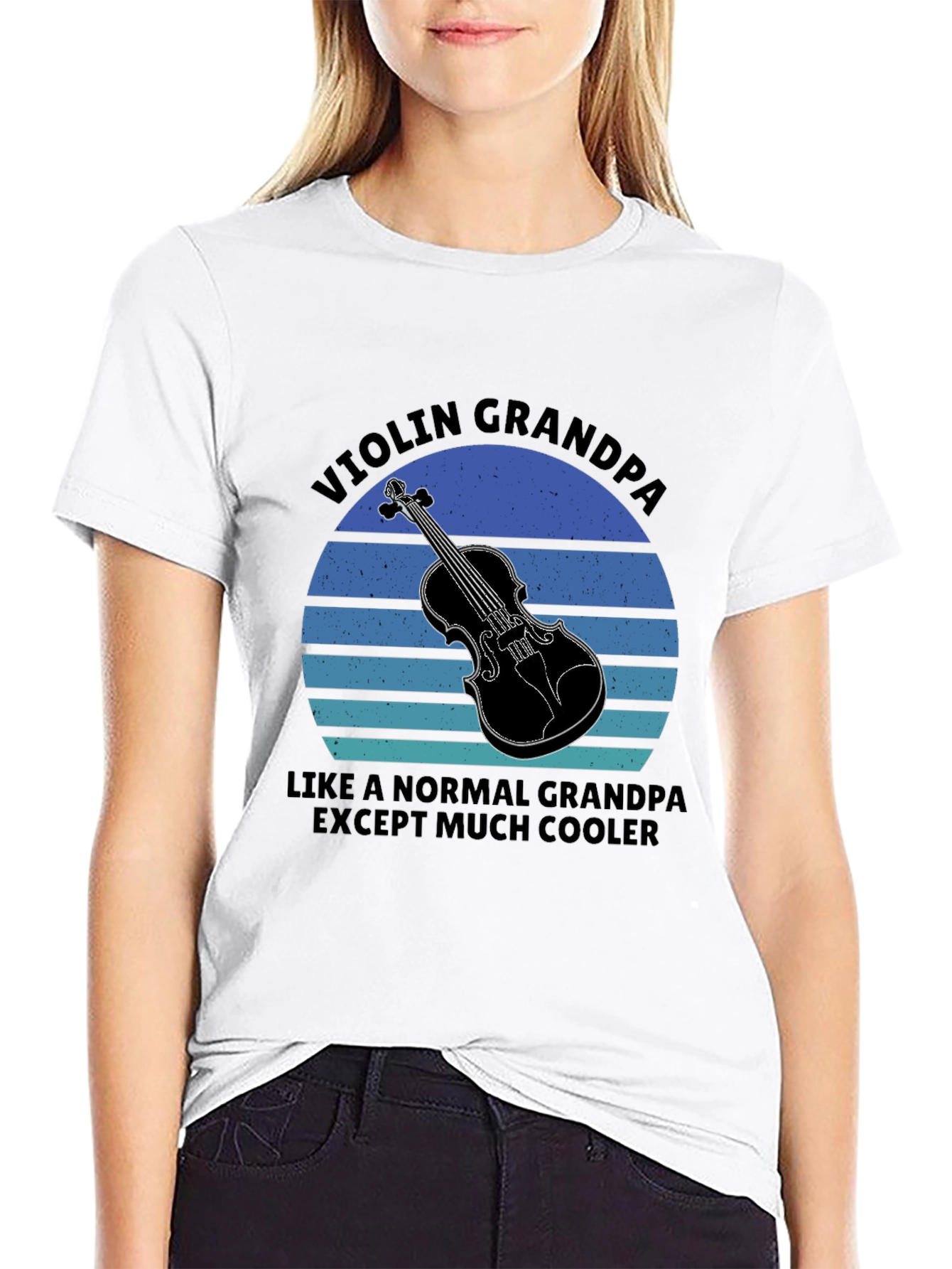 Black Violin Grandpa T-Shirt - Cool Musician Grandfather Tee view 9