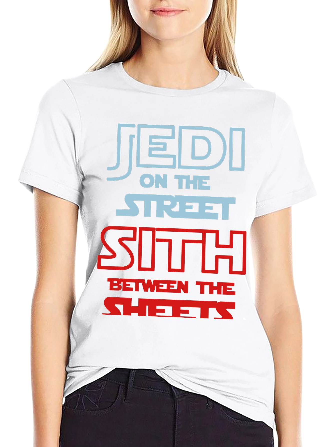 Black Jedi on the Street Sith in the Sheets T-Shirt view 9